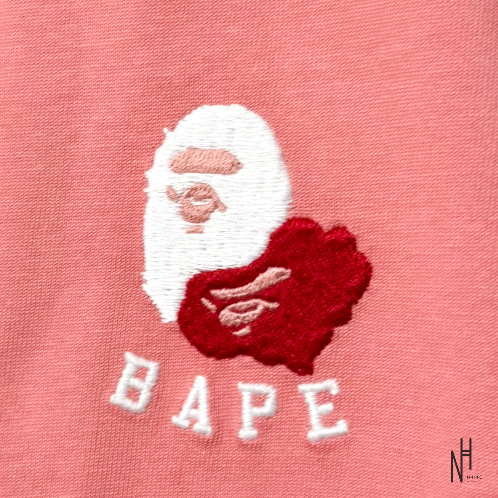 BAPE Ape Head 2 Point Relaxed Fit Tee Pink - Image 2