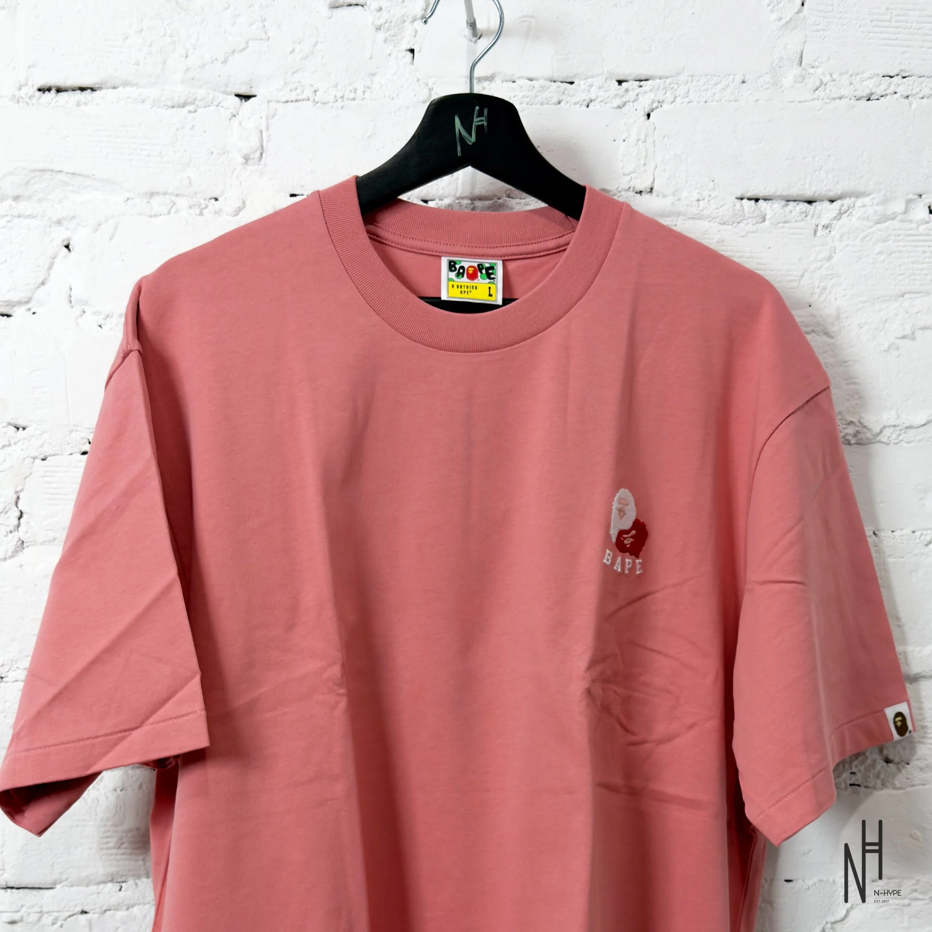 BAPE Ape Head 2 Point Relaxed Fit Tee Pink - Image 3