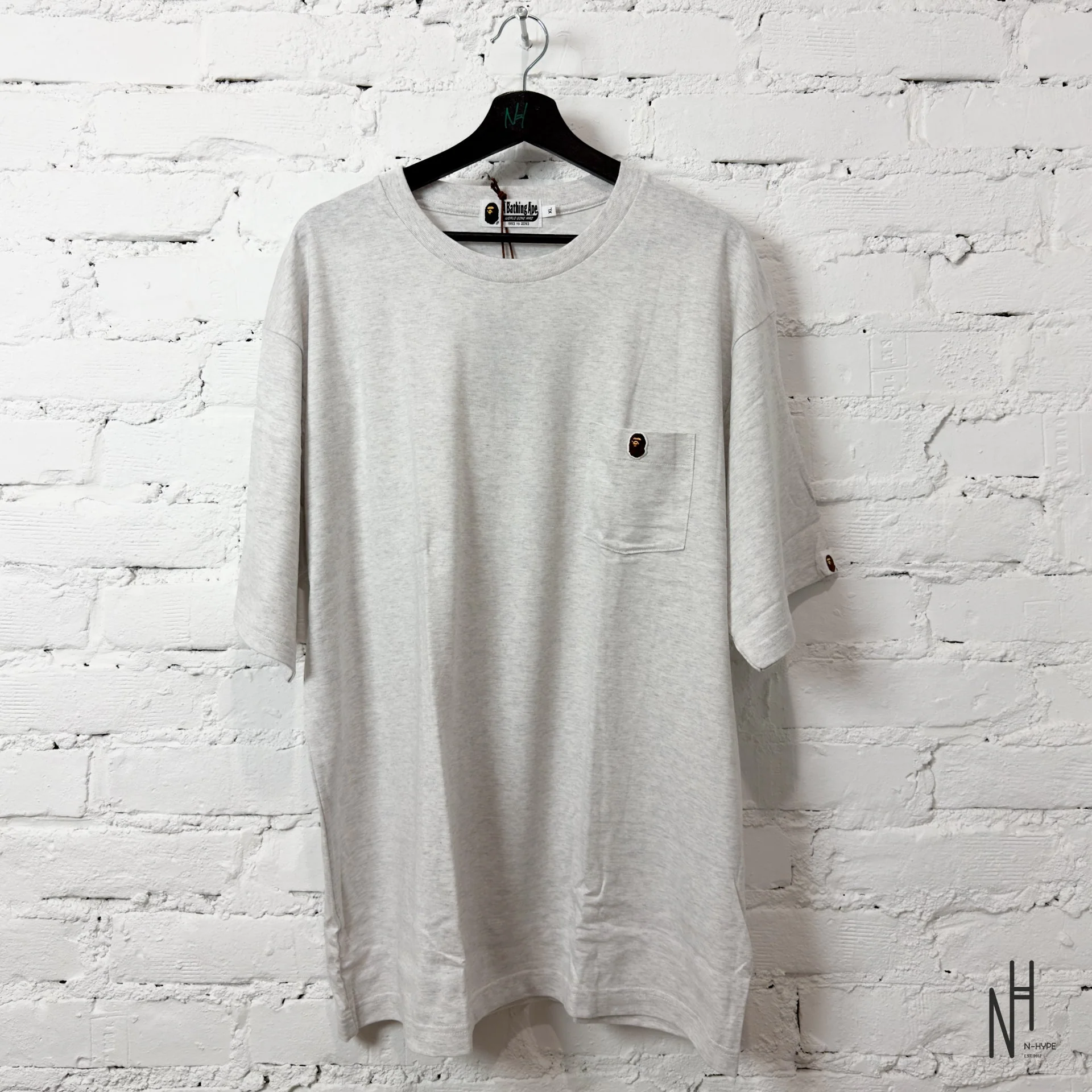 BAPE Ape Head One Point Relaxed Fit Pocket Tee (SS23) Gray