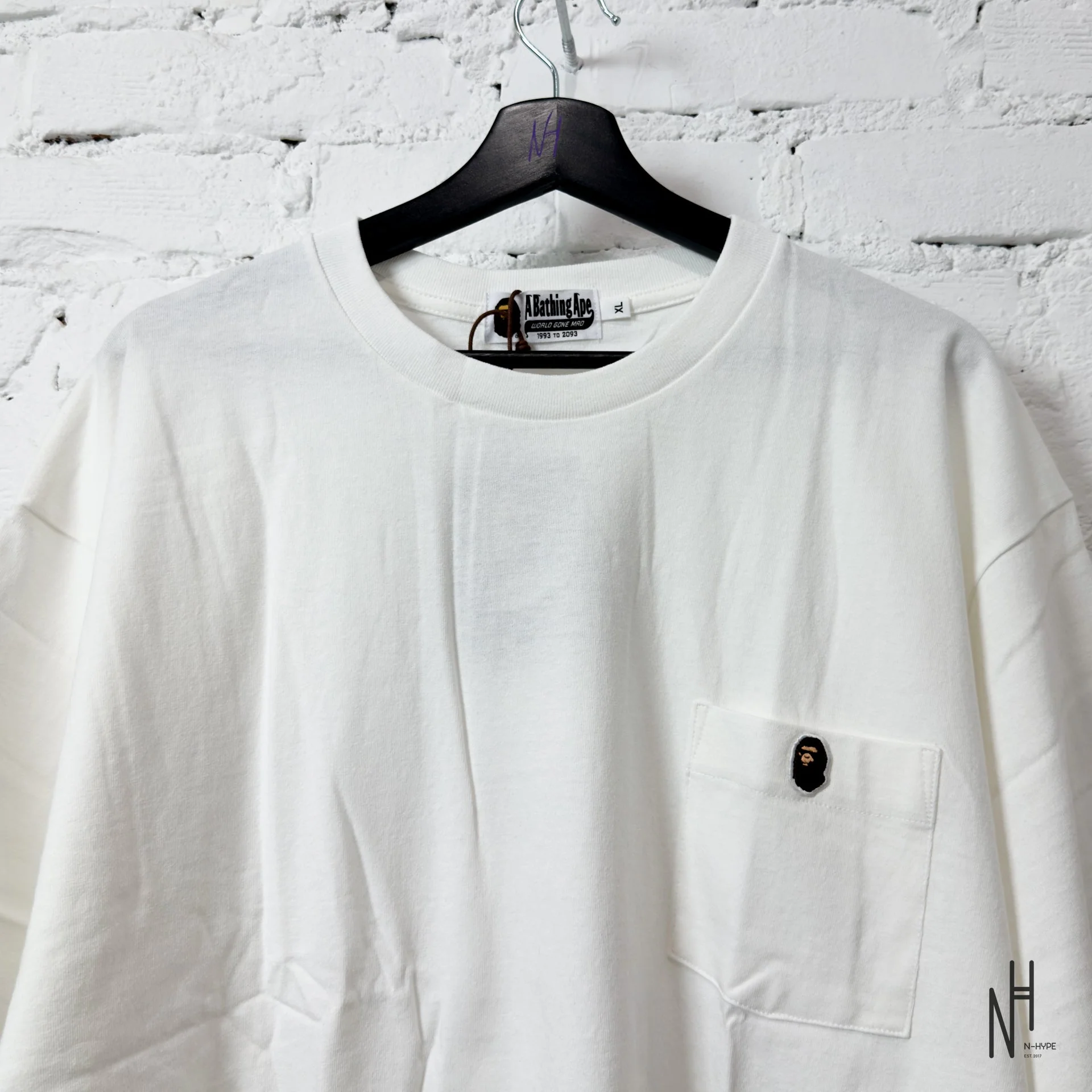 BAPE Ape Head One Point Relaxed Fit Pocket Tee (SS23) White - Image 2