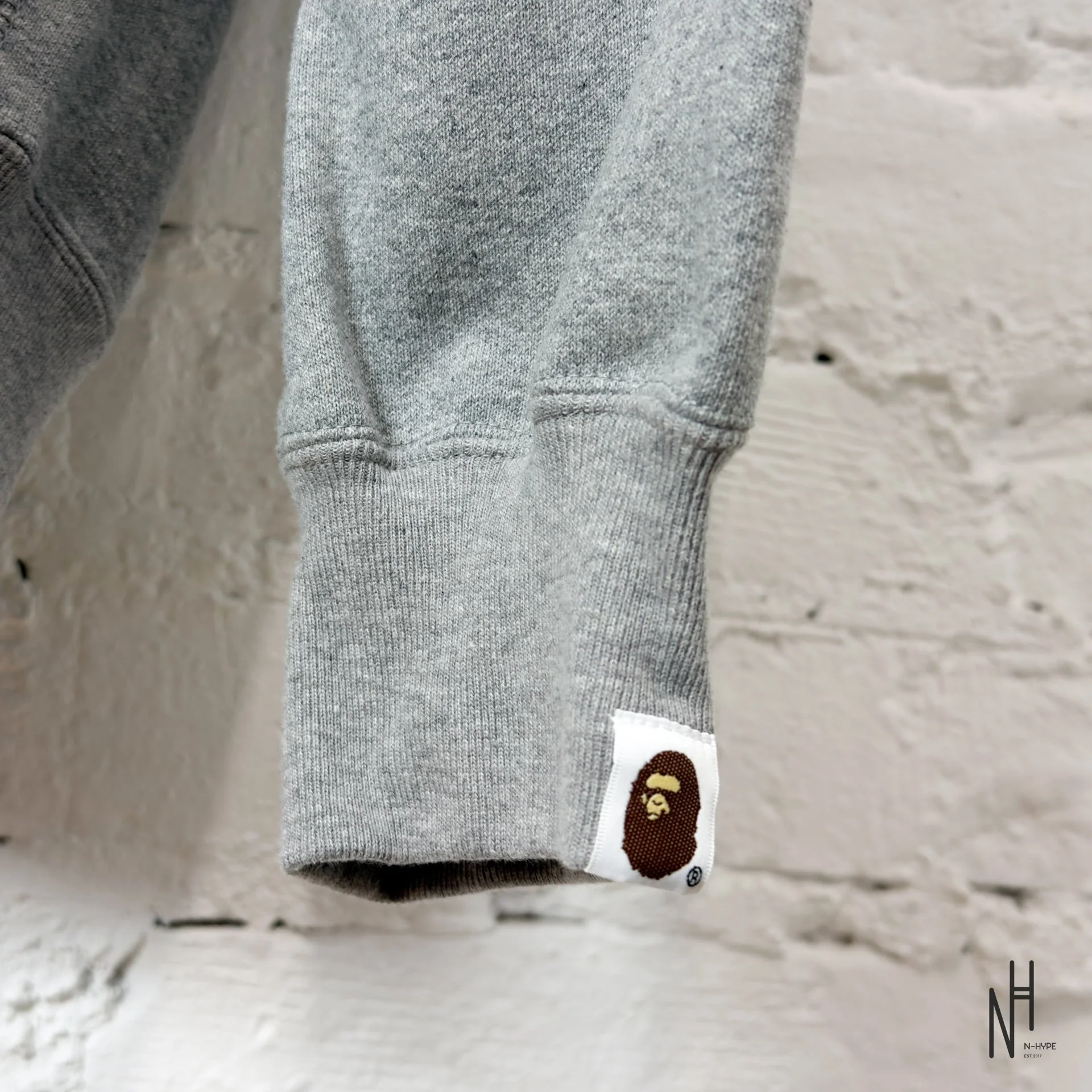 Bape Ape Head One Point Shark Relaxed Fit Full Zip Hoodie Gray - Image 5