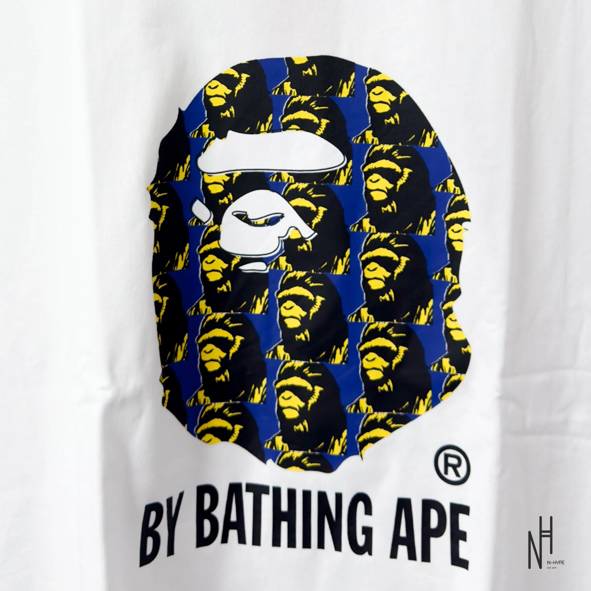 BAPE Ape Head Pattern By Bathing Ape Relaxed Fit Tee (FW25) White - Image 2