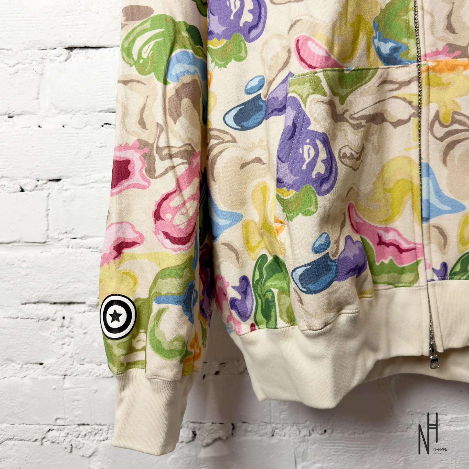 BAPE Art Camo Shark Full Zip Hoodie Multicolor - Image 2