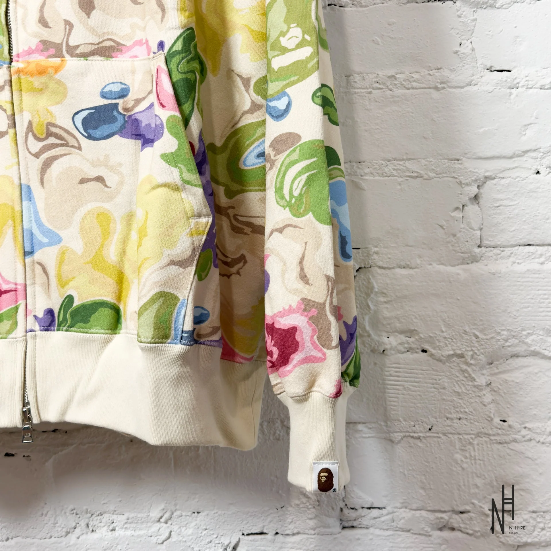 BAPE Art Camo Shark Full Zip Hoodie Multicolor - Image 3