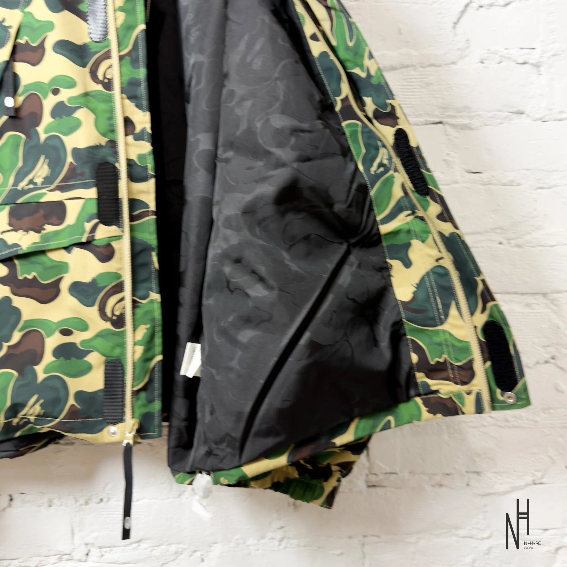 BAPE Art Camo Snowboard Jacket Green - Image 3