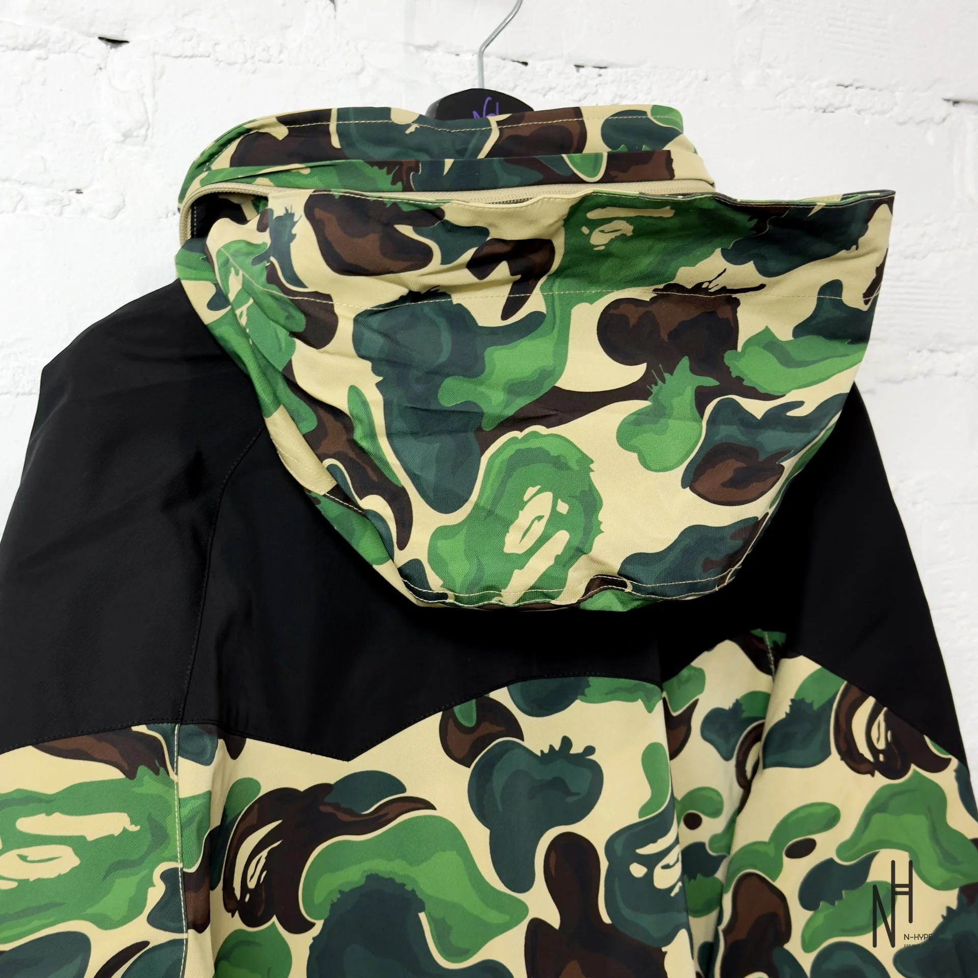 BAPE Art Camo Snowboard Jacket Green - Image 7
