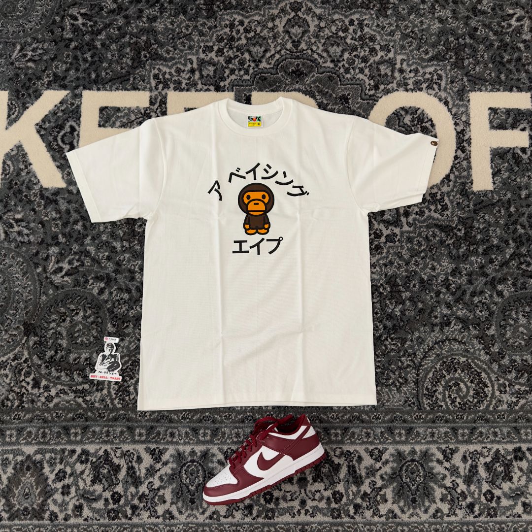 BAPE Baby Milo College Tee White - Image 4