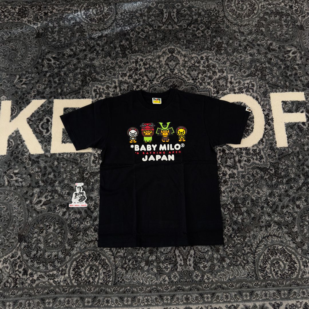 BAPE Baby Milo Japan Tee Black - Image 2
