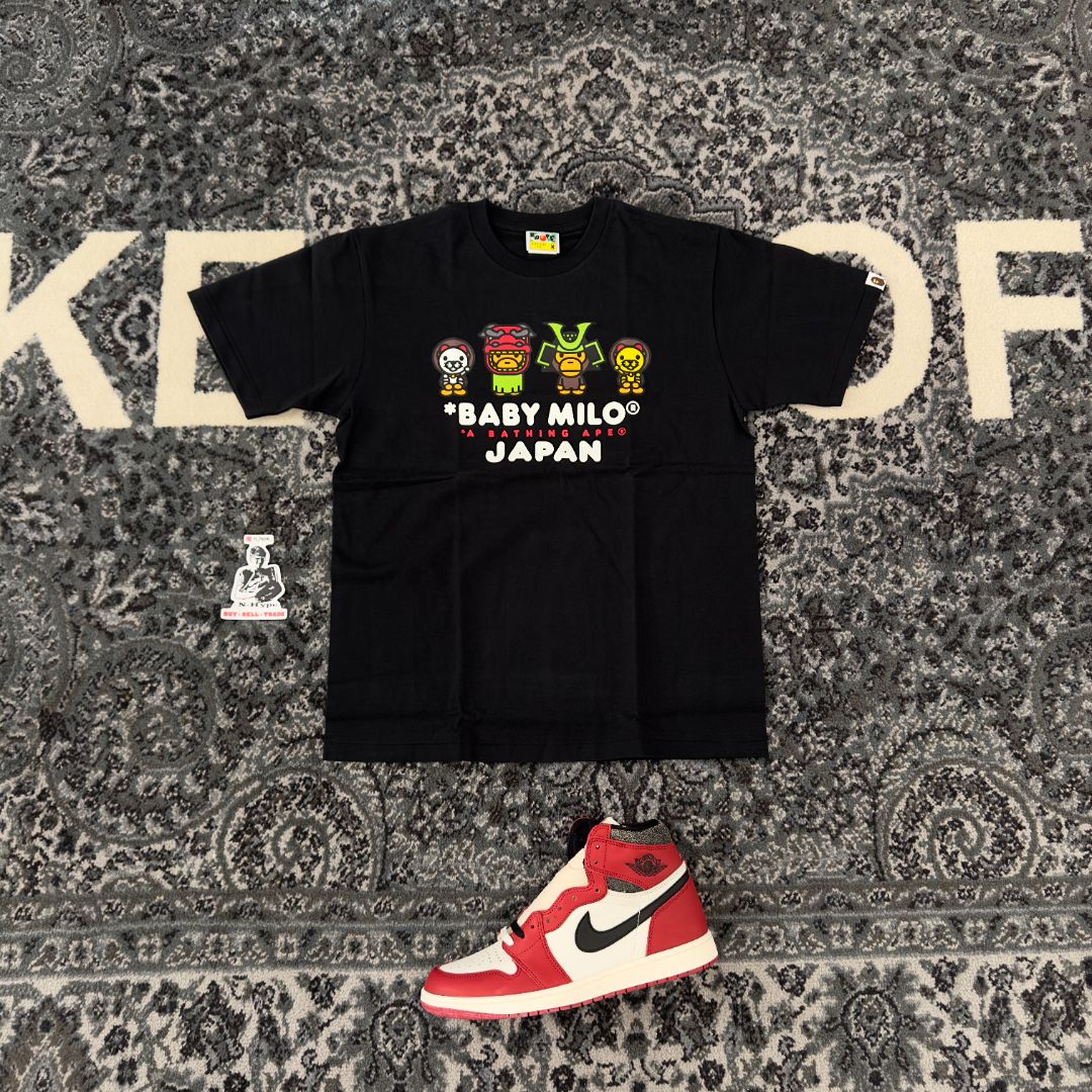 BAPE Baby Milo Japan Tee Black - Image 3