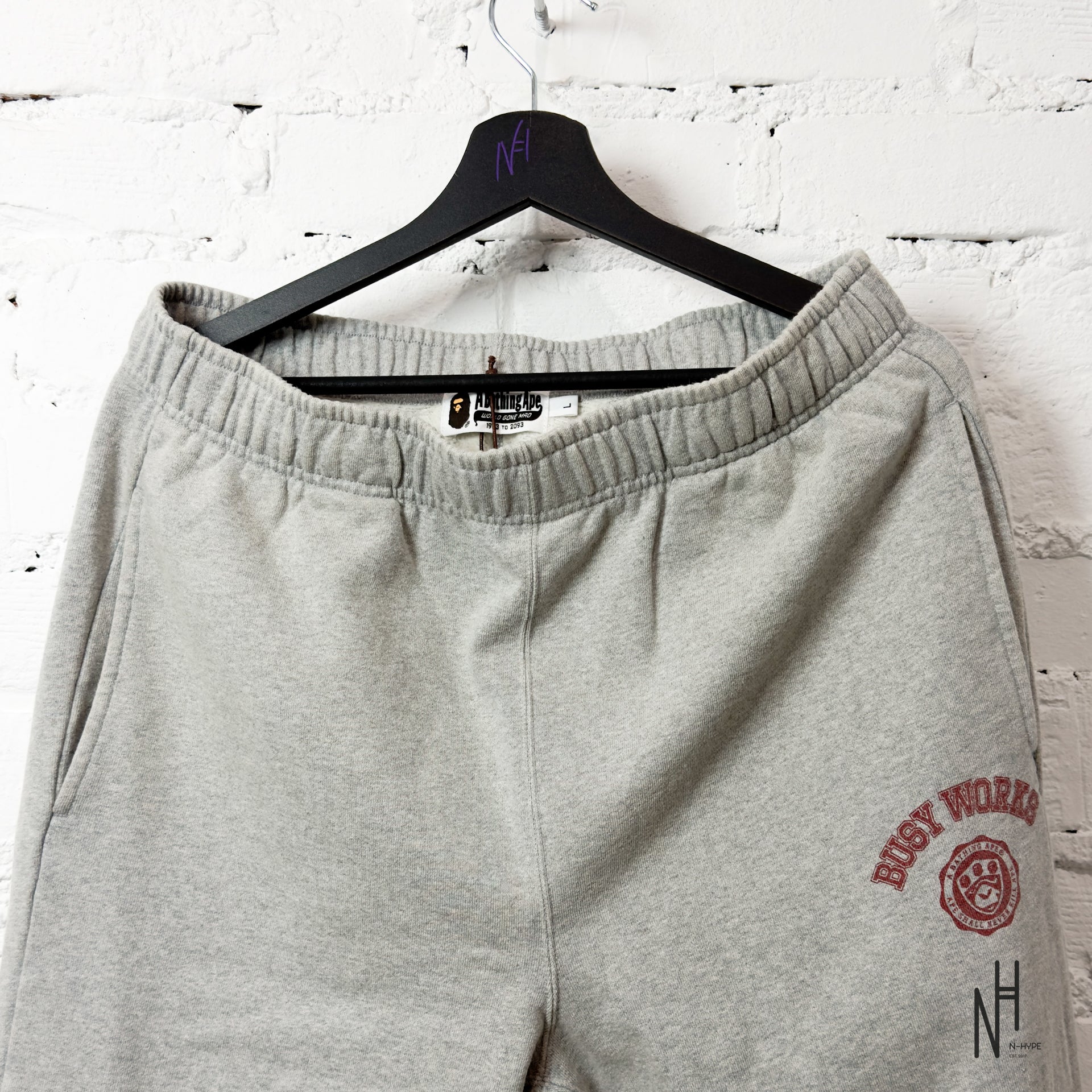 BAPE Busy Works Sweatpant Gray - Image 2