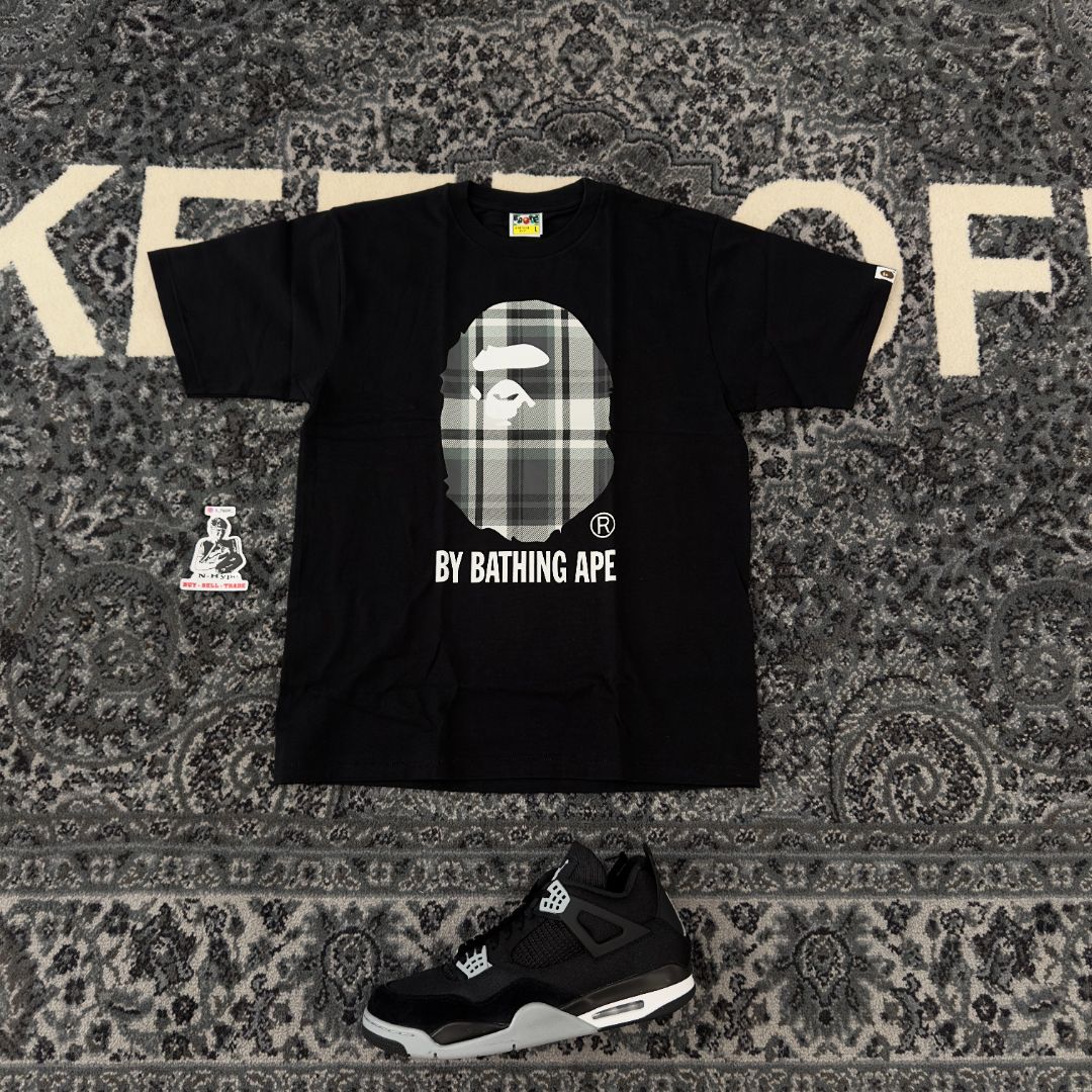 BAPE Check By Bathing Ape Tee Black - Image 3