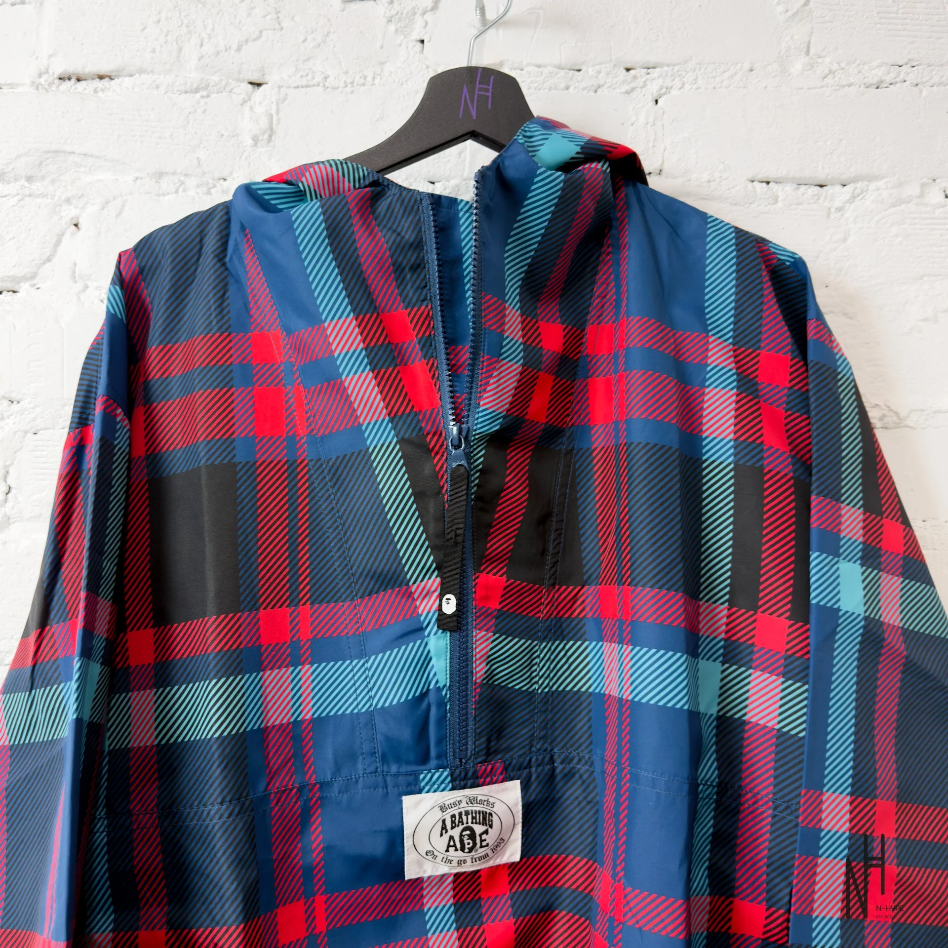 BAPE Checkered Anorak Nylon Jacket Multicolor - Image 2