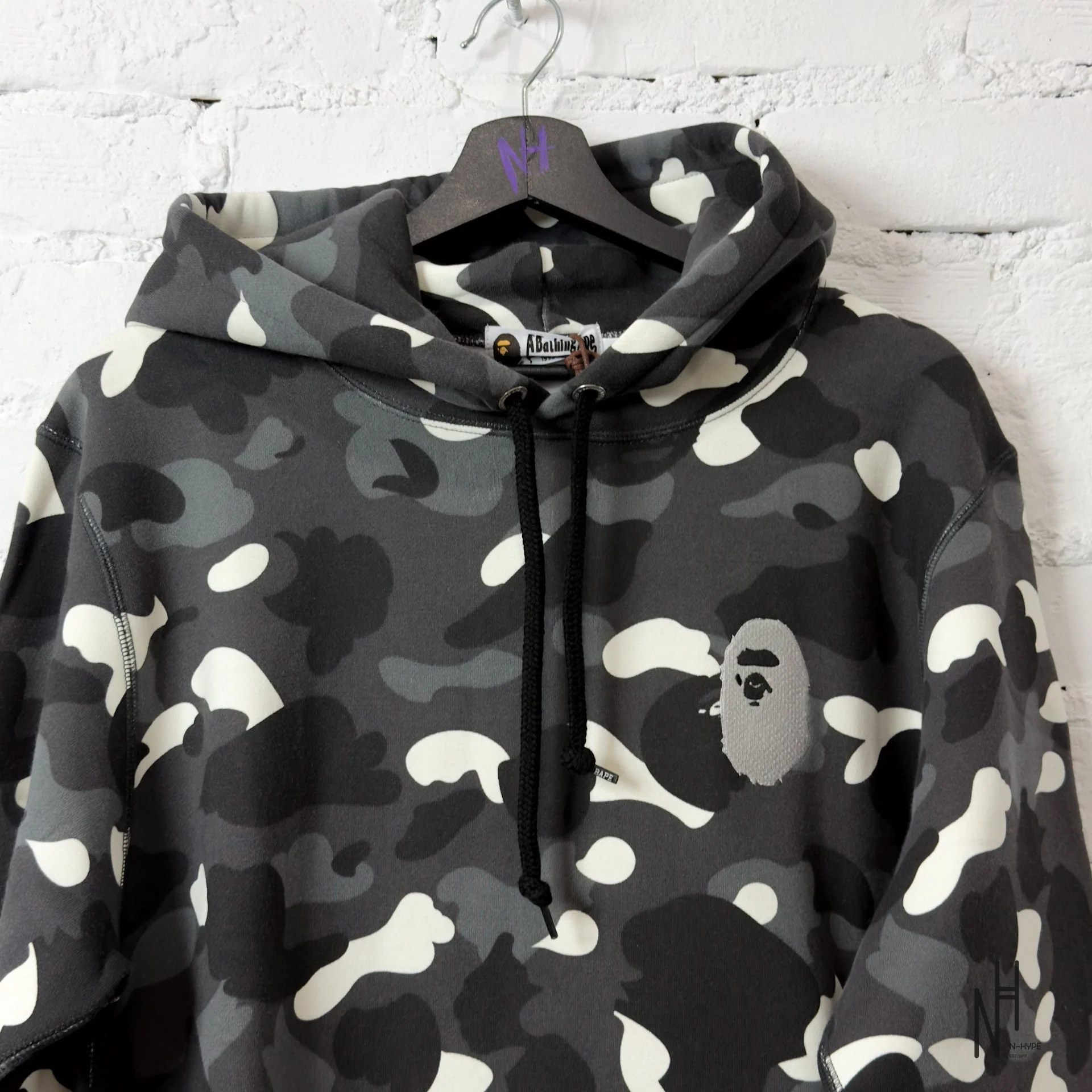 BAPE City Camo Large Ape Head Pullover Hoodie (SS24) Black - Image 2