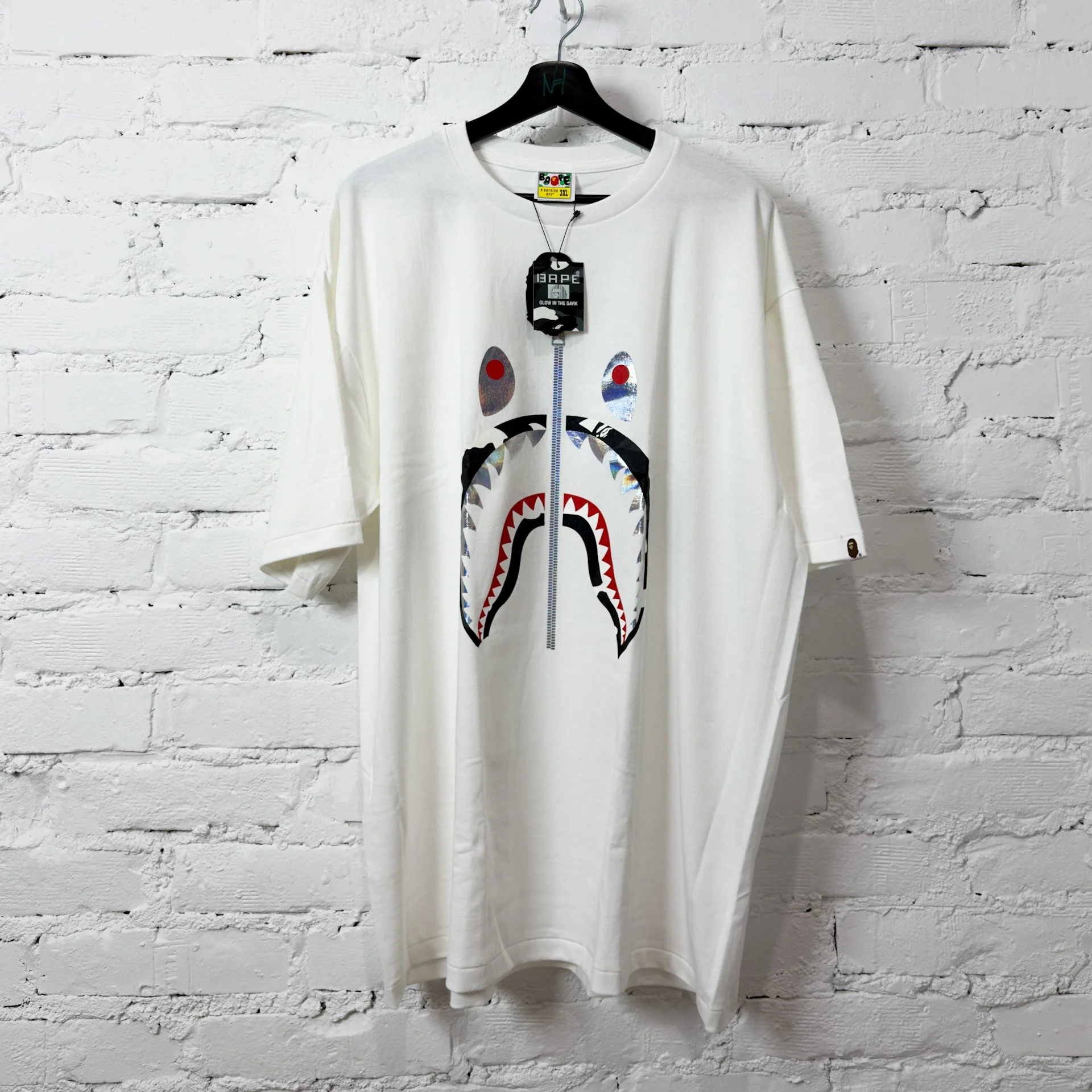 BAPE City Camo Shark Tee White Black - Image 3