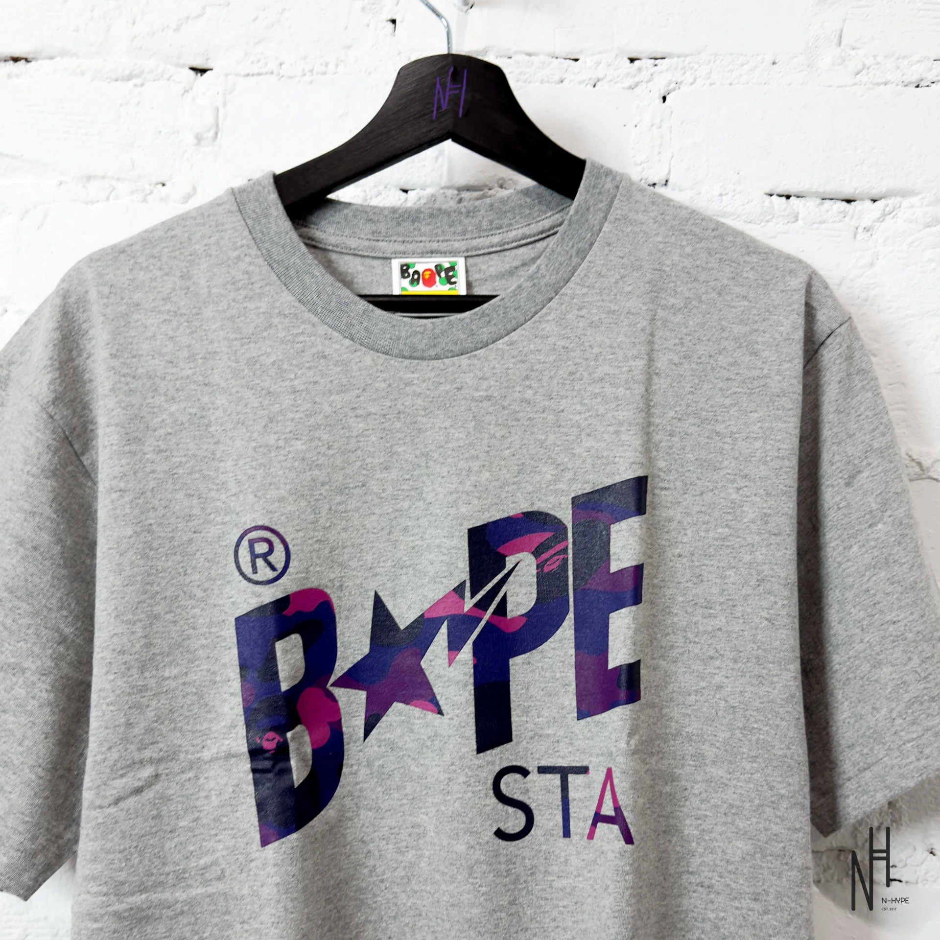 BAPE Color Camo Bape Sta Logo Tee Tee Gray - Image 2