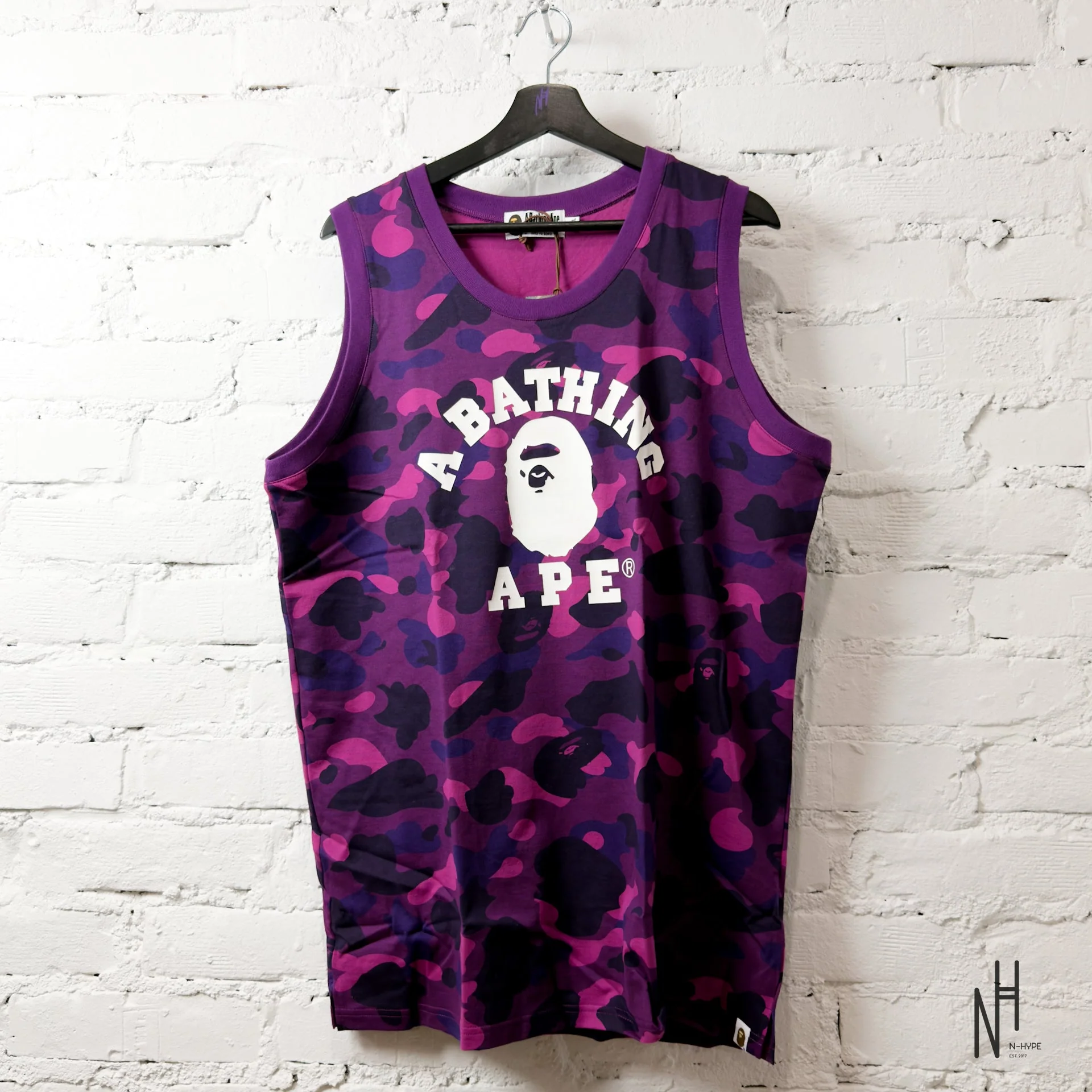 Bape Color Camo College Tank Top Purple