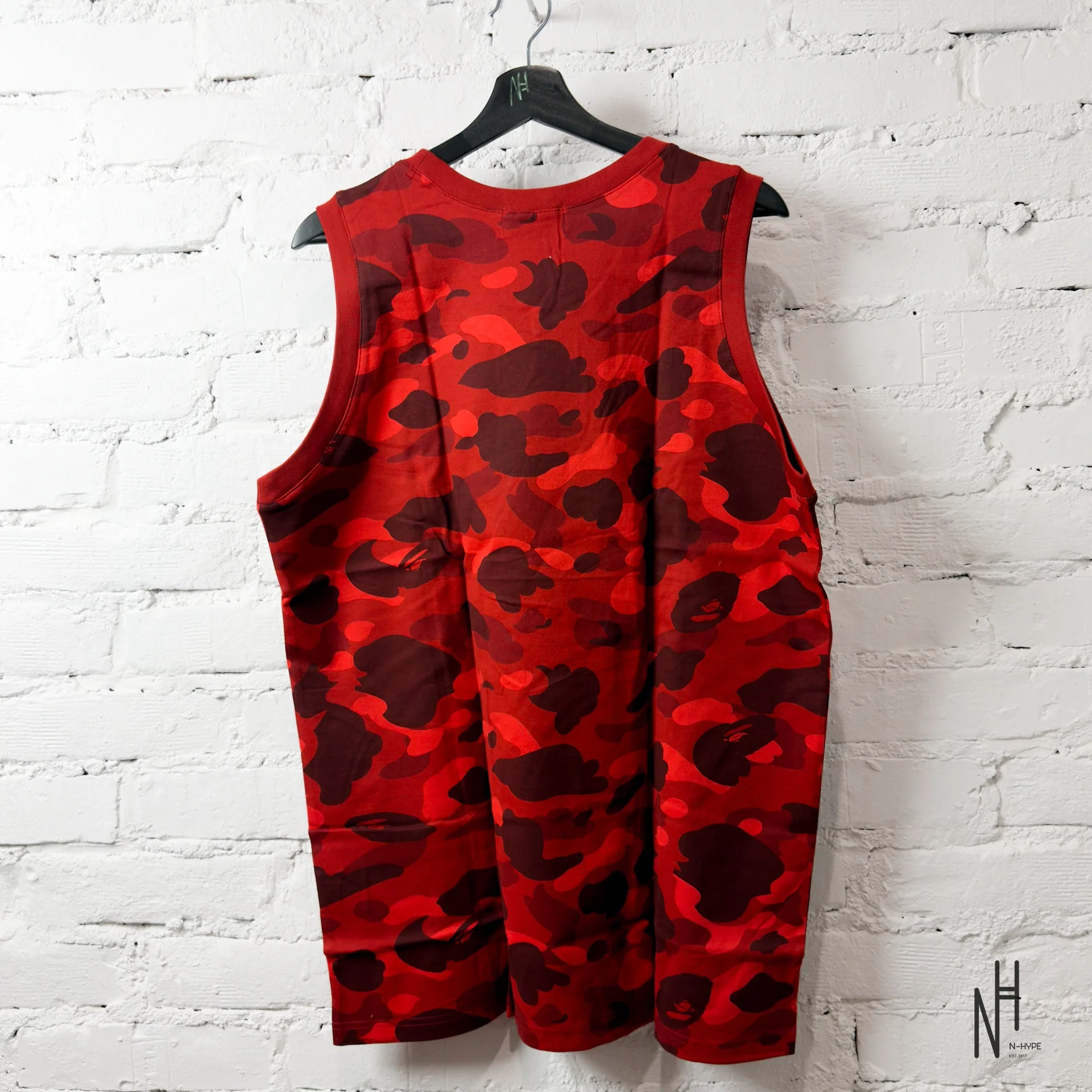 BAPE Color Camo College Tank Top Red - Image 3