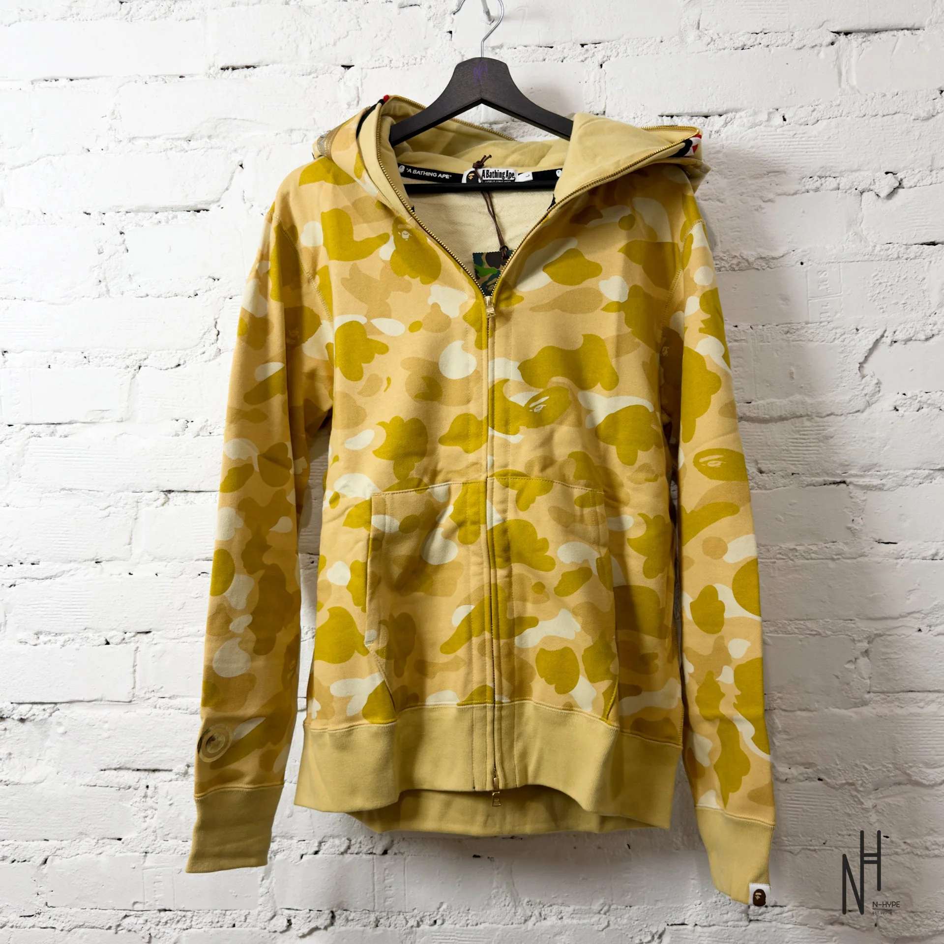 BAPE Color Camo Double Shark Full Zip Hoodie (SS24) Yellow