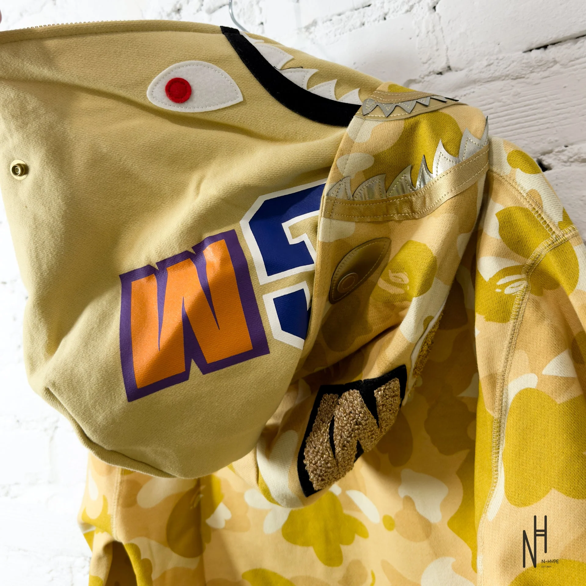 BAPE Color Camo Double Shark Full Zip Hoodie (SS24) Yellow - Image 10