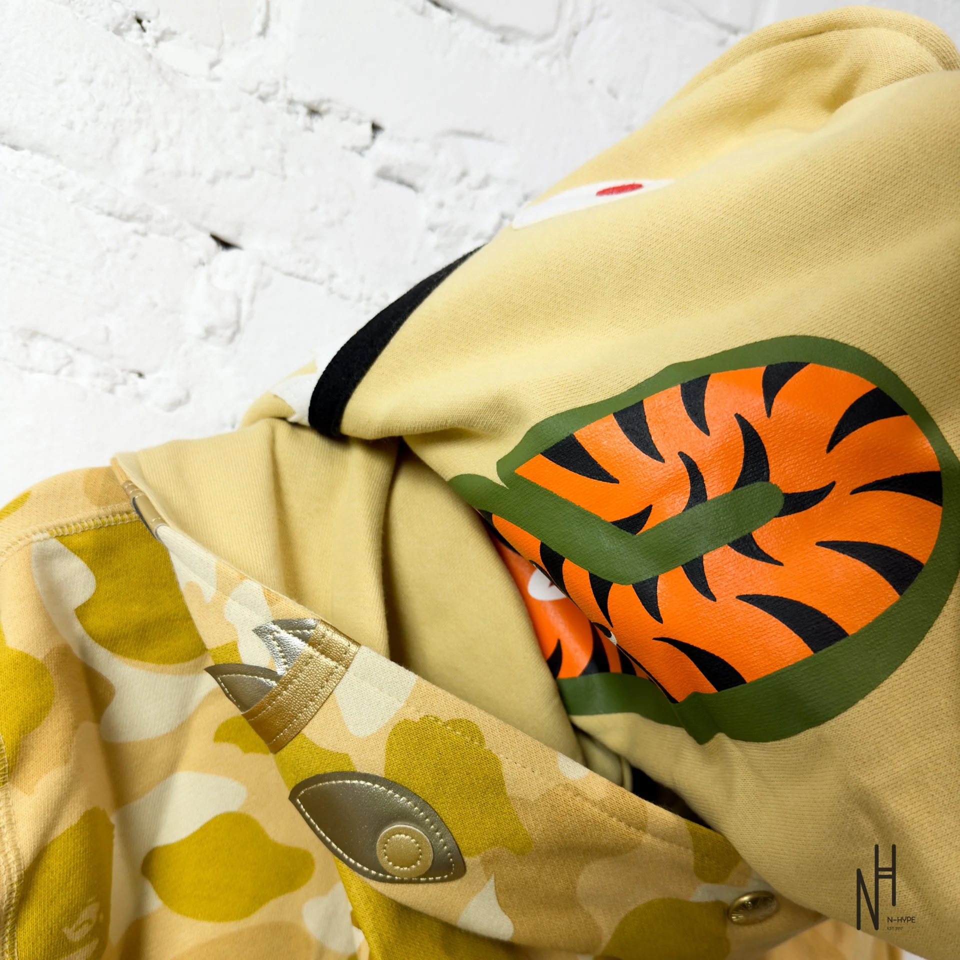 BAPE Color Camo Double Shark Full Zip Hoodie (SS24) Yellow - Image 11