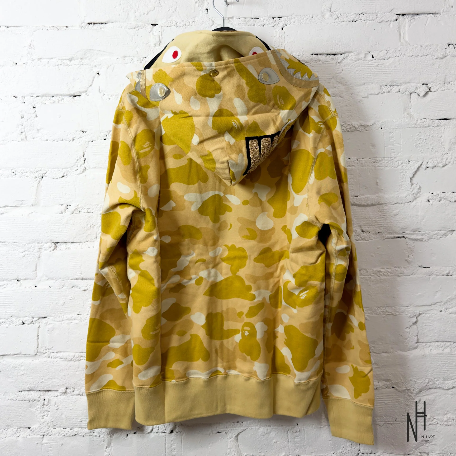BAPE Color Camo Double Shark Full Zip Hoodie (SS24) Yellow - Image 4