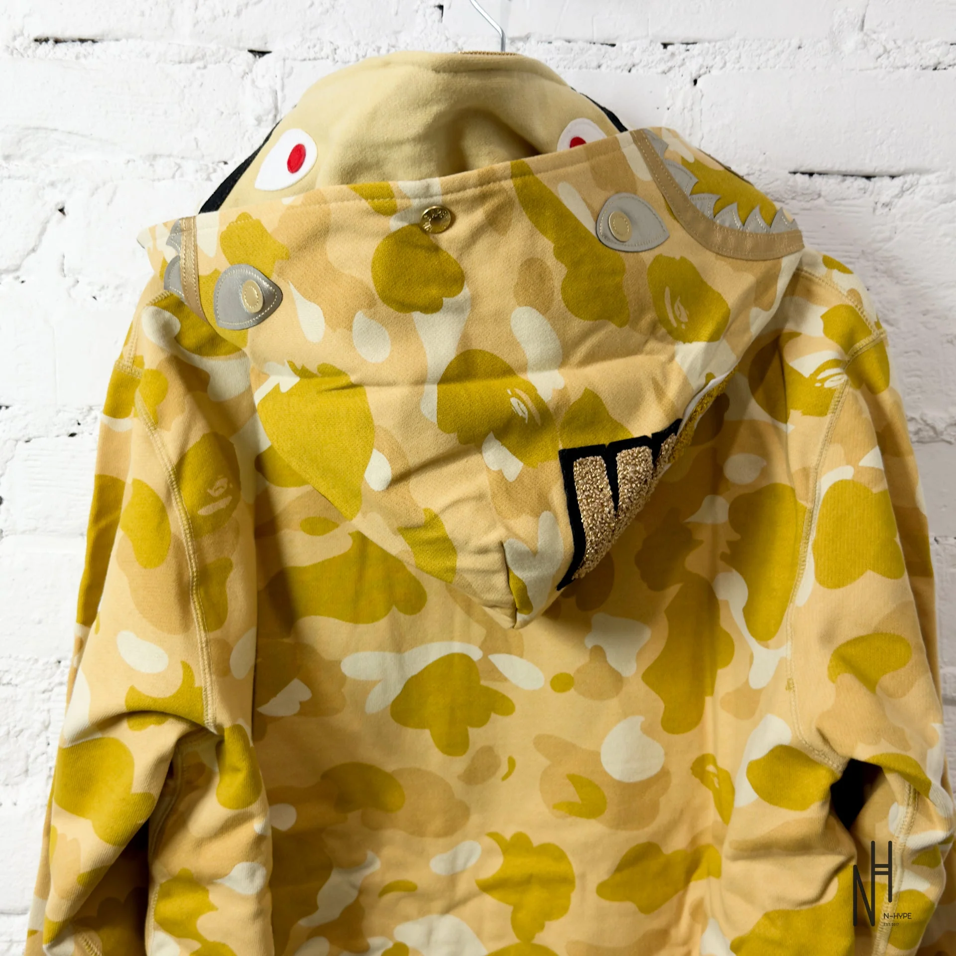 BAPE Color Camo Double Shark Full Zip Hoodie (SS24) Yellow - Image 5