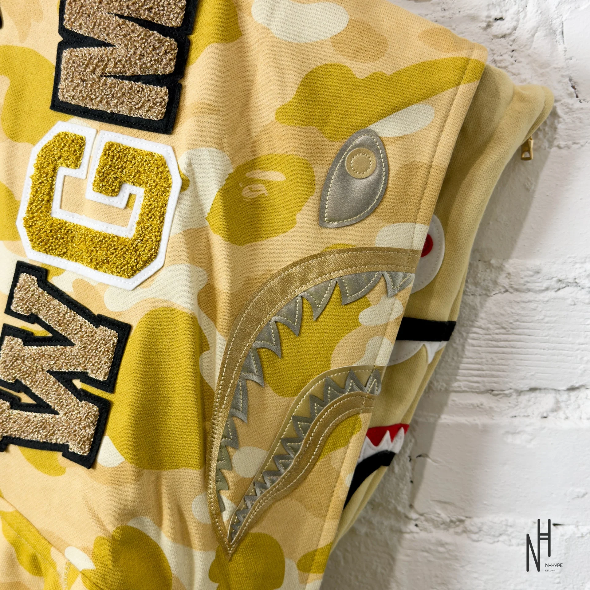 BAPE Color Camo Double Shark Full Zip Hoodie (SS24) Yellow - Image 7