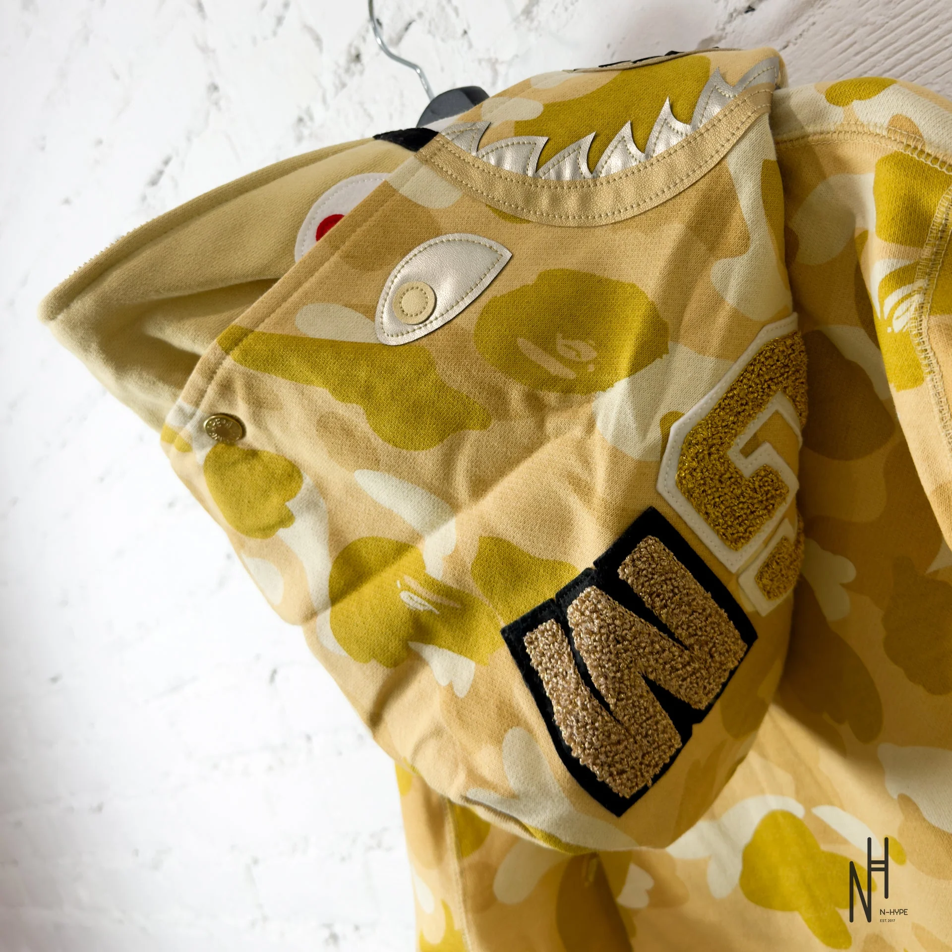 BAPE Color Camo Double Shark Full Zip Hoodie (SS24) Yellow - Image 9