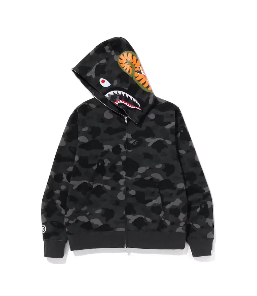 BAPE Color Camo Shark Full Zip Hoodie Black
