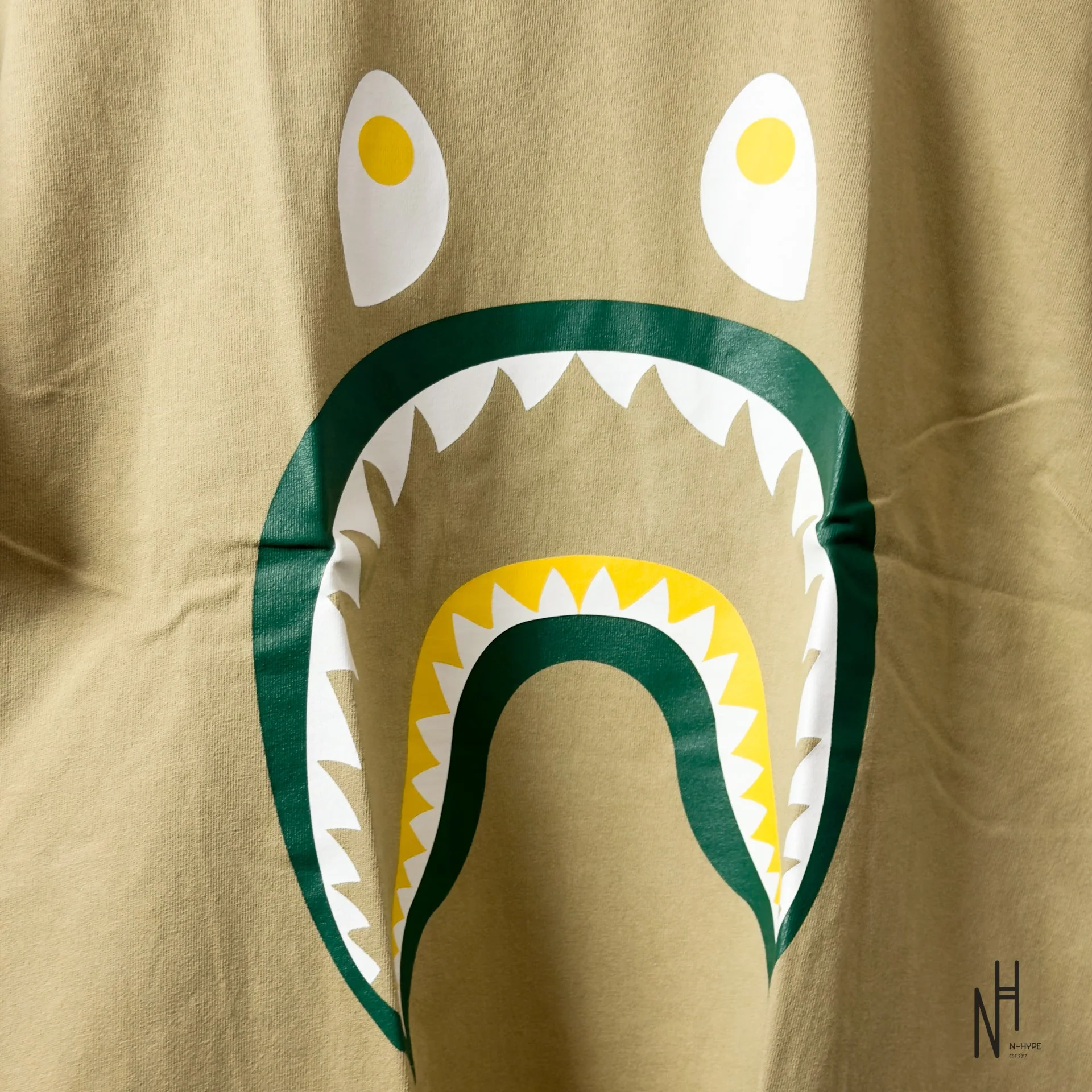 BAPE Colors Shark PONR Tee Beige - Image 2