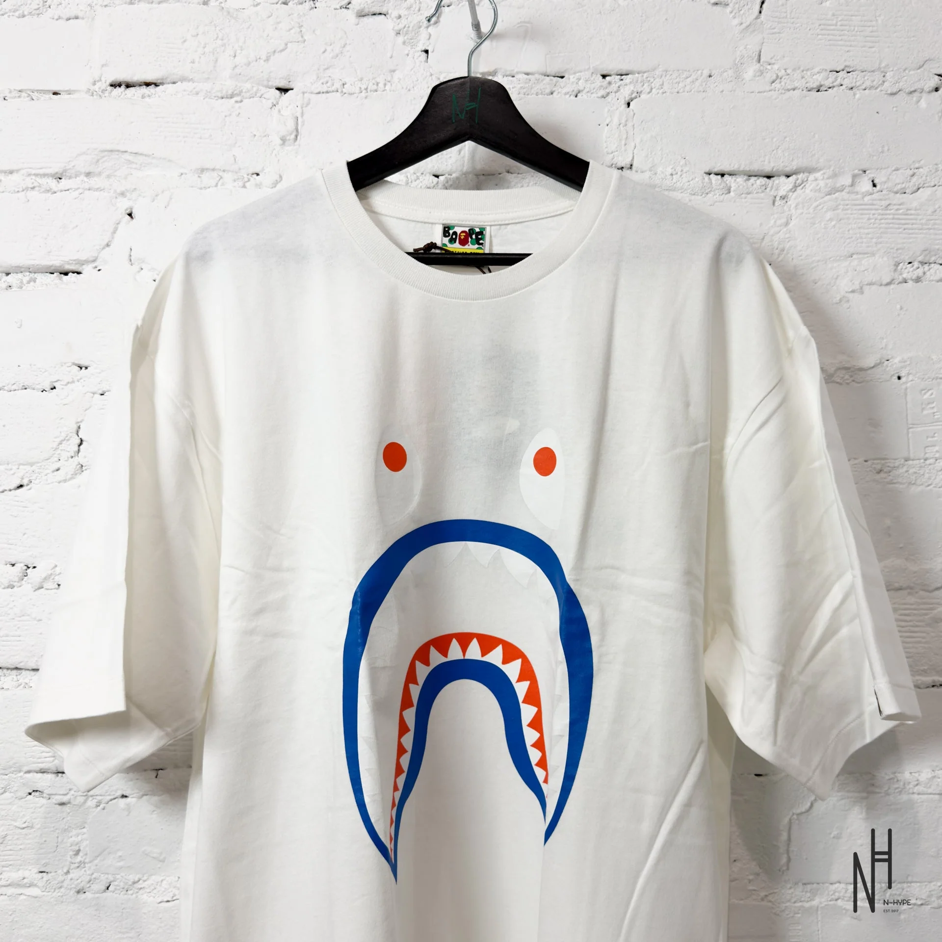 BAPE Colors Shark PONR Tee White - Image 3