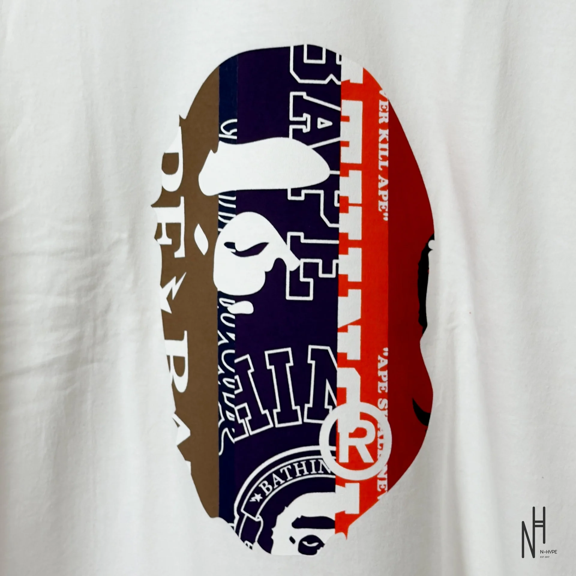 BAPE Fans Scarf Ape Head Tee White - Image 2