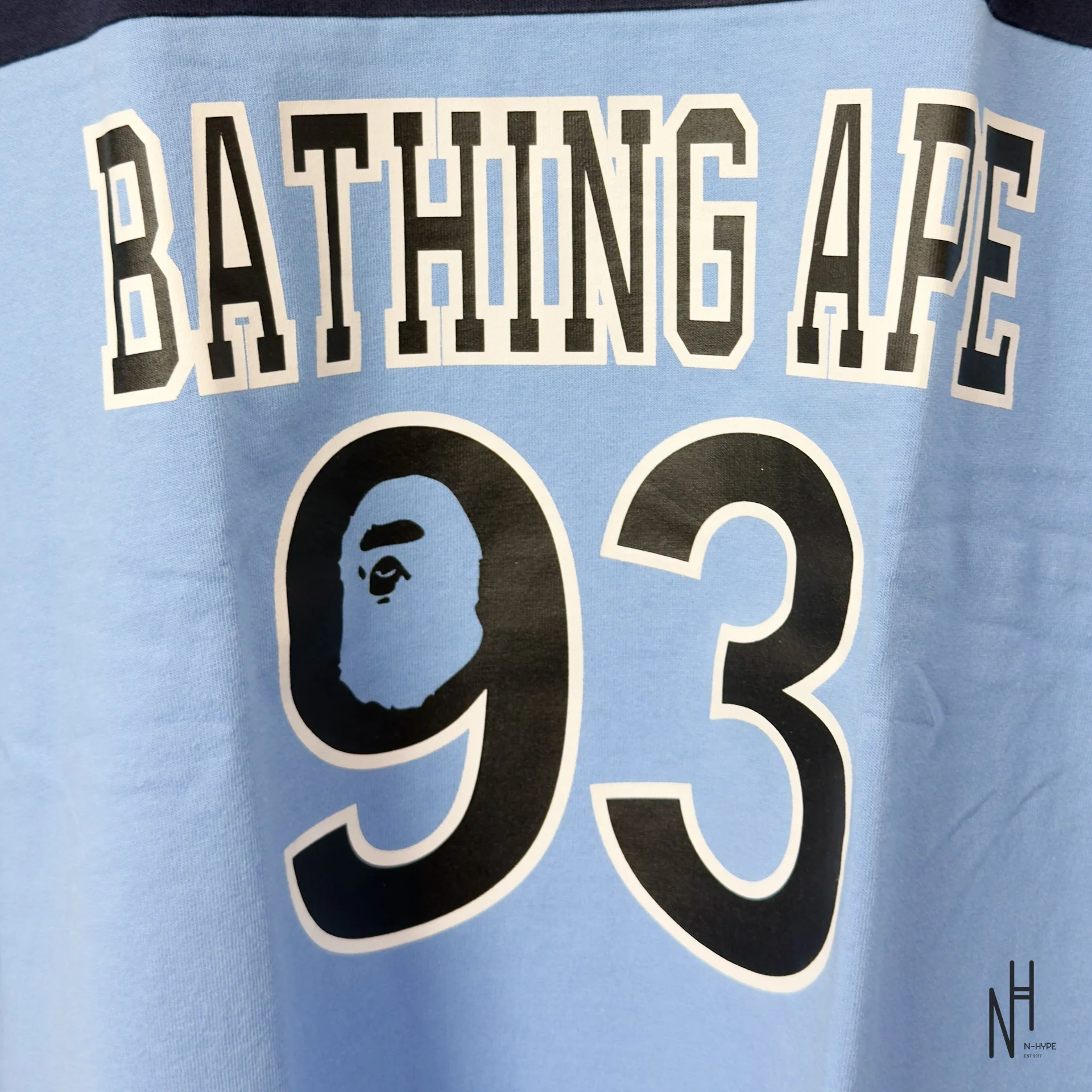BAPE Football Relaxed Fit Tee Blue - Image 2