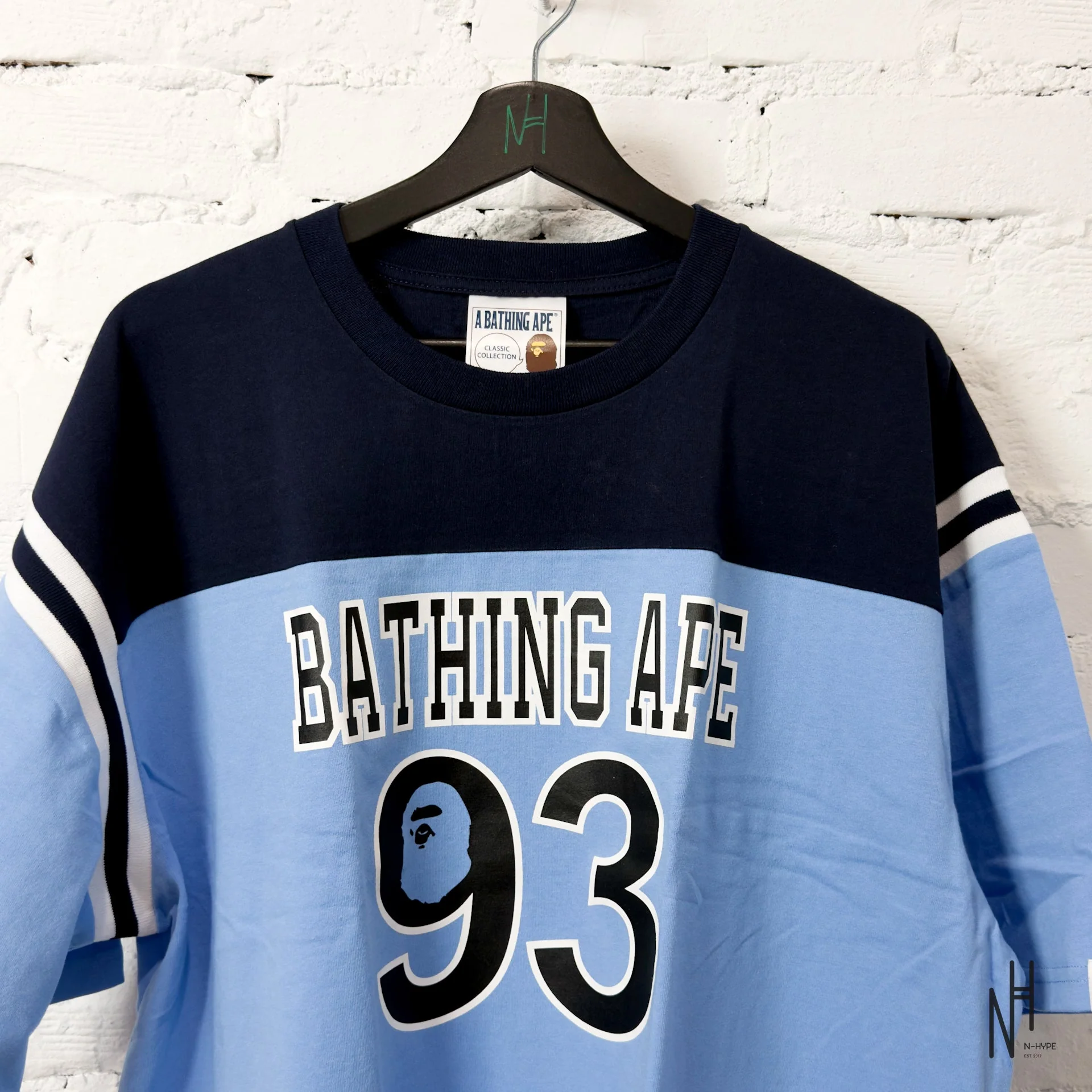 BAPE Football Relaxed Fit Tee Blue - Image 3