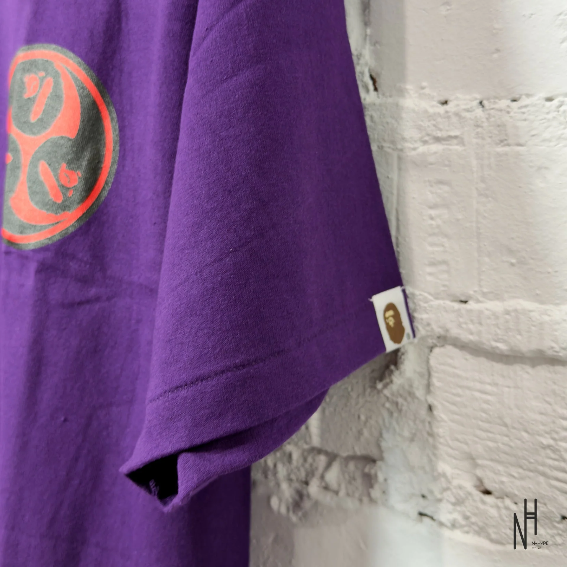 BAPE Japan Culture Mitsudomoe Tee Purple - Image 4