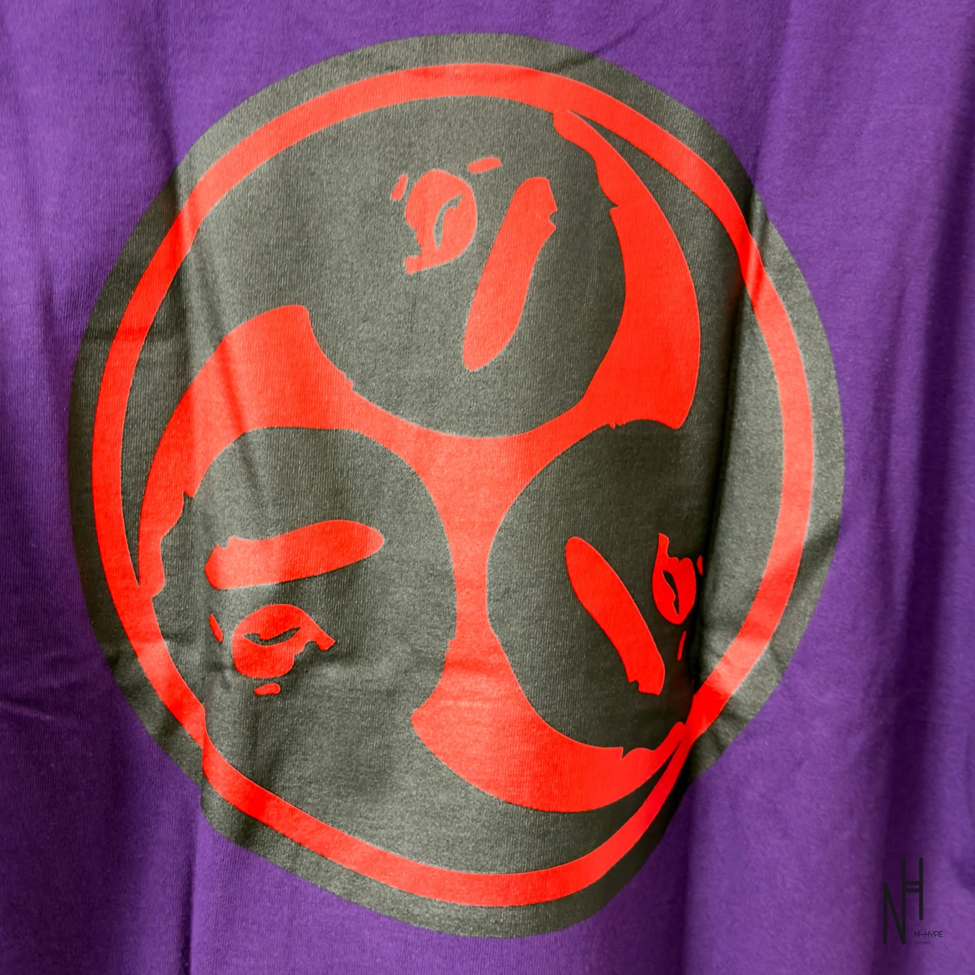 BAPE Japan Culture Mitsudomoe Tee Purple - Image 6