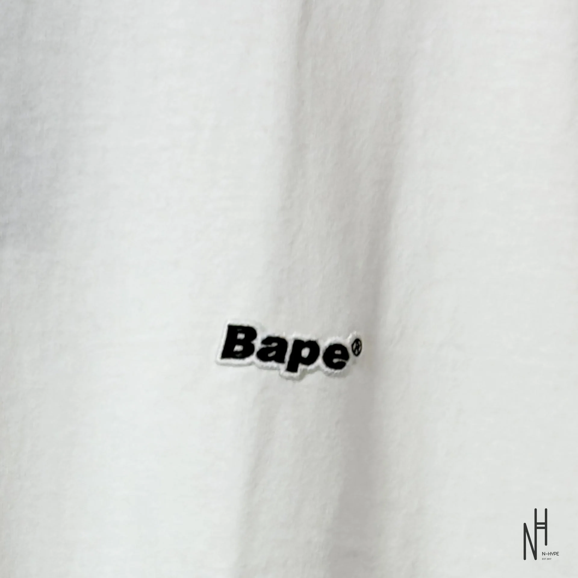 BAPE Logo One Point Relaxed Fit Tee White - Image 2