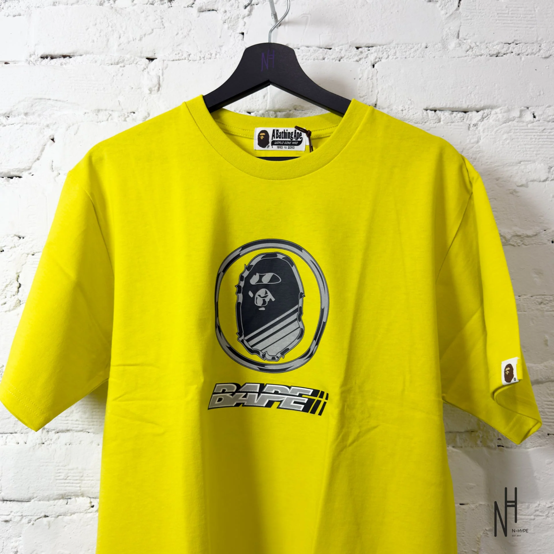 BAPE Logo Tee Yellow - Image 3