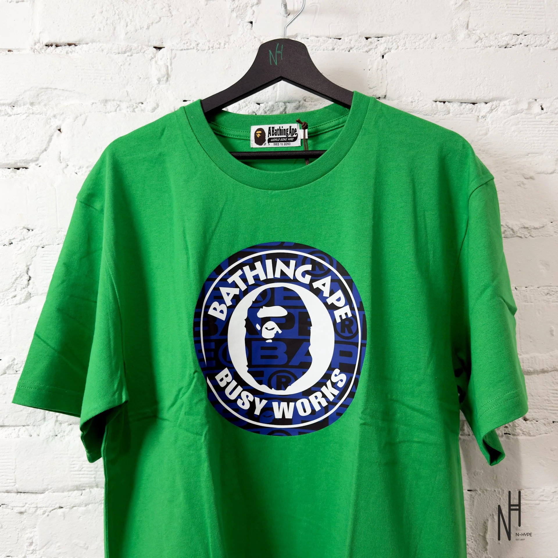 BAPE Luxsport Pattern Busy Works Tee Green - Image 2