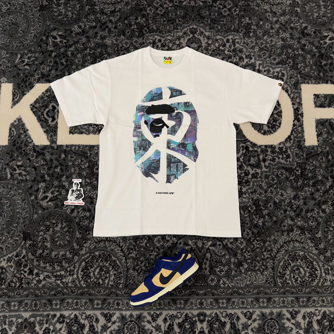 BAPE Neon Tokyo Kanji Tee White - Image 3