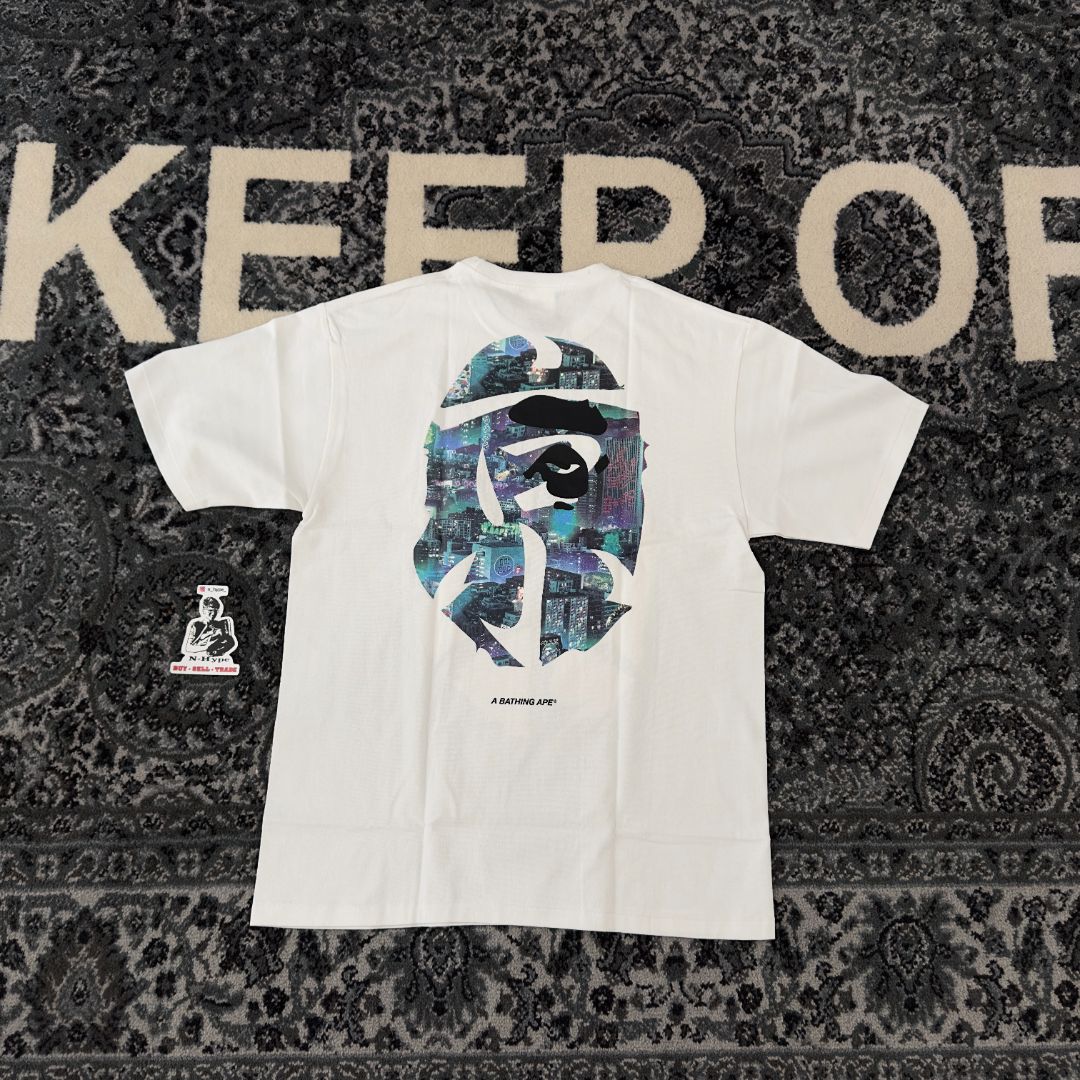BAPE Neon Tokyo Kanji Tee White - Image 4