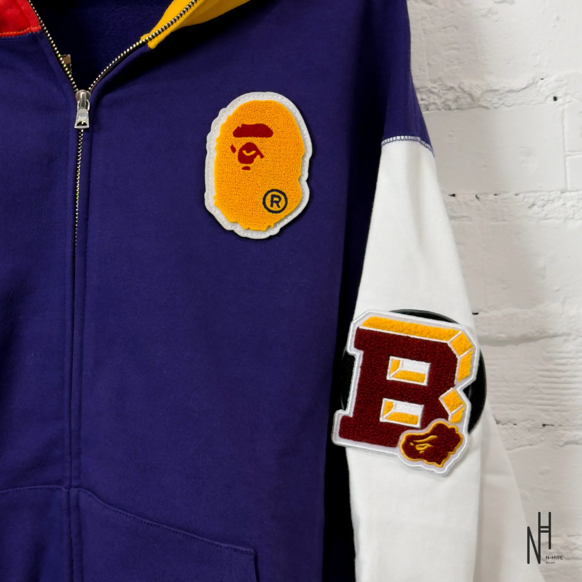 Bape Shark Full Zip Hoodie US Mens Navy - Image 3