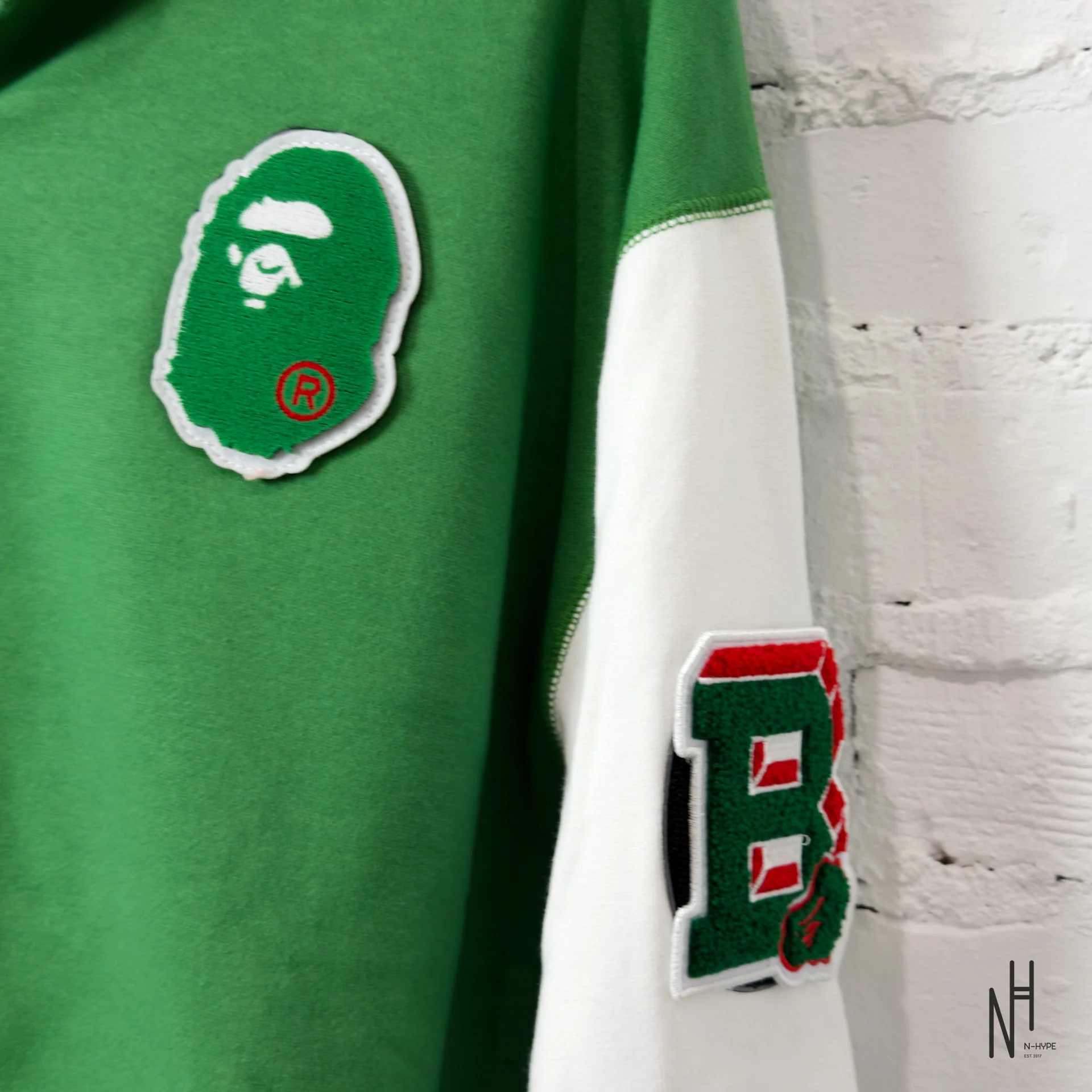 BAPE Shark Full Zip Italy Hoodie Green - Image 3
