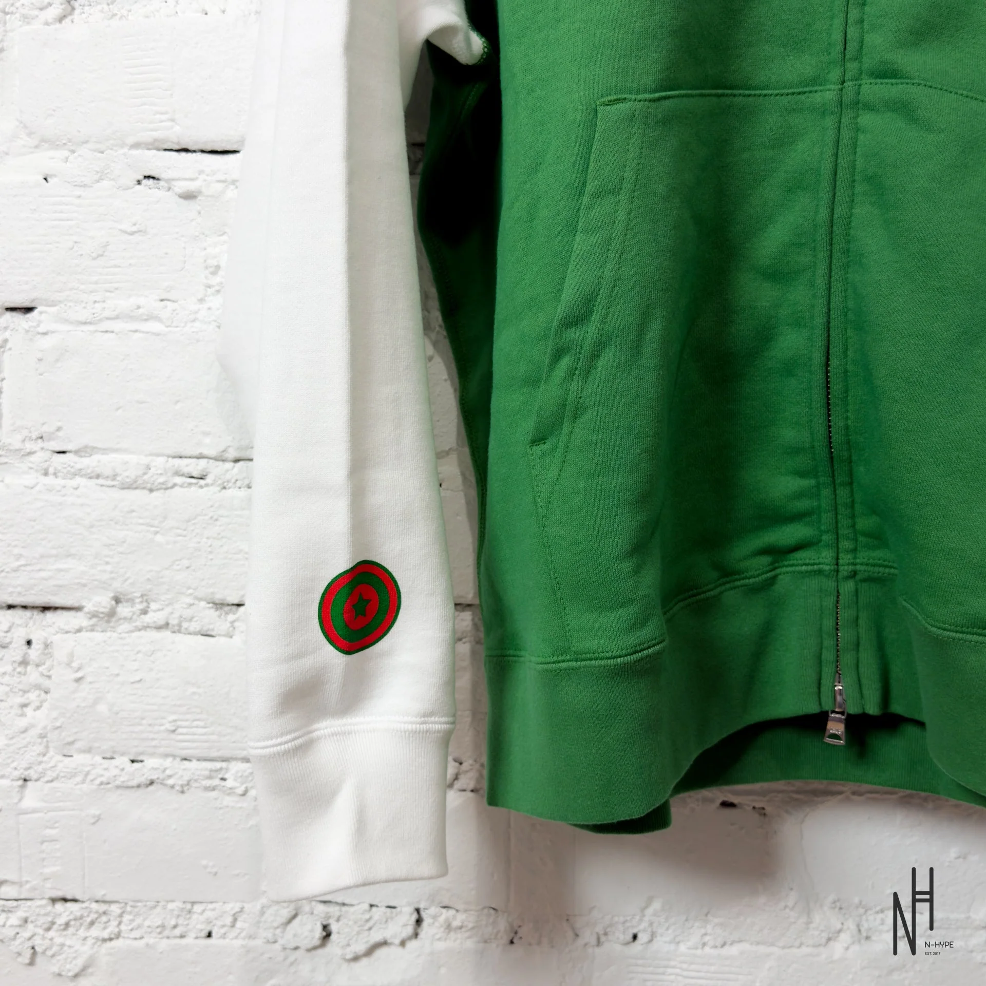 BAPE Shark Full Zip Italy Hoodie Green - Image 4
