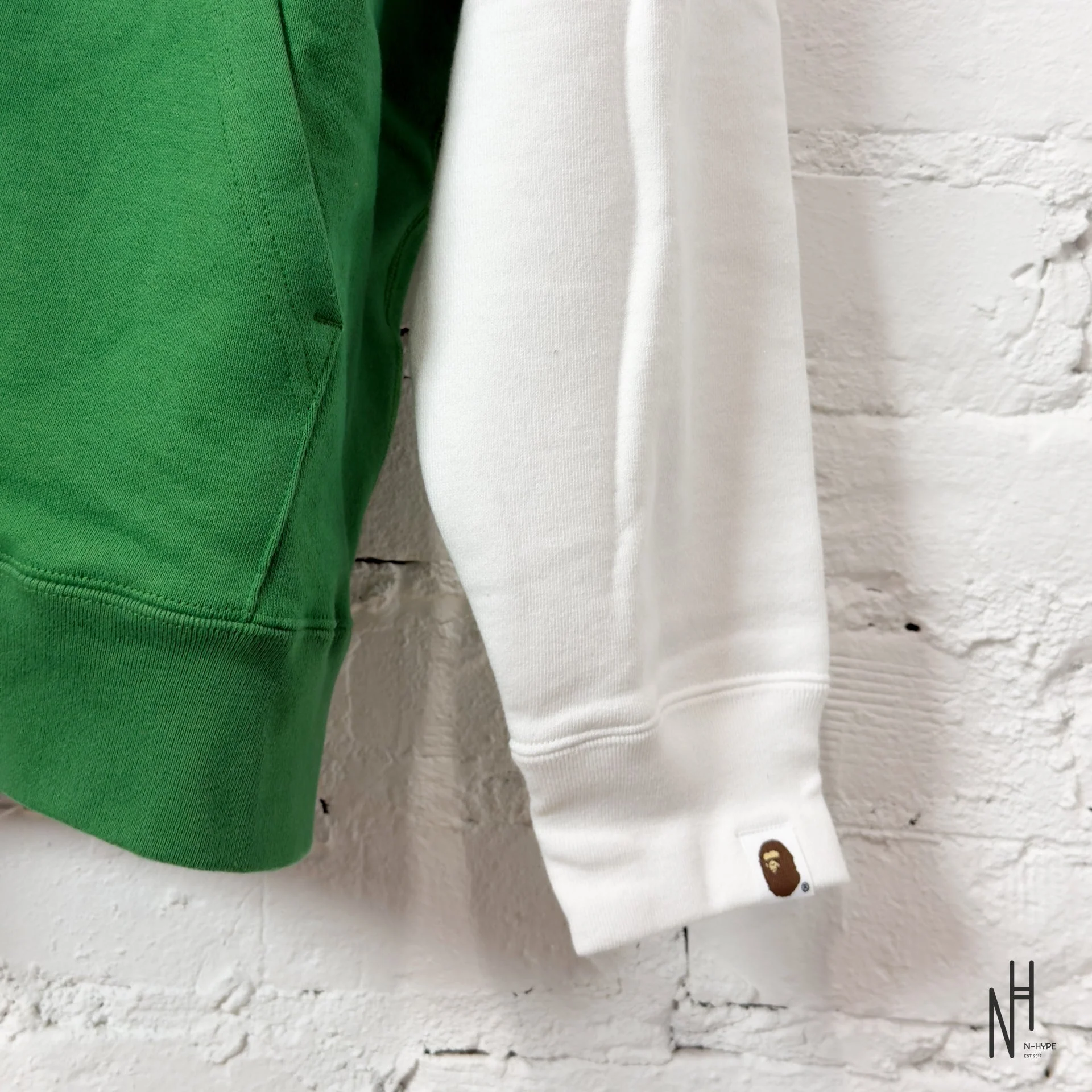 BAPE Shark Full Zip Italy Hoodie Green - Image 5