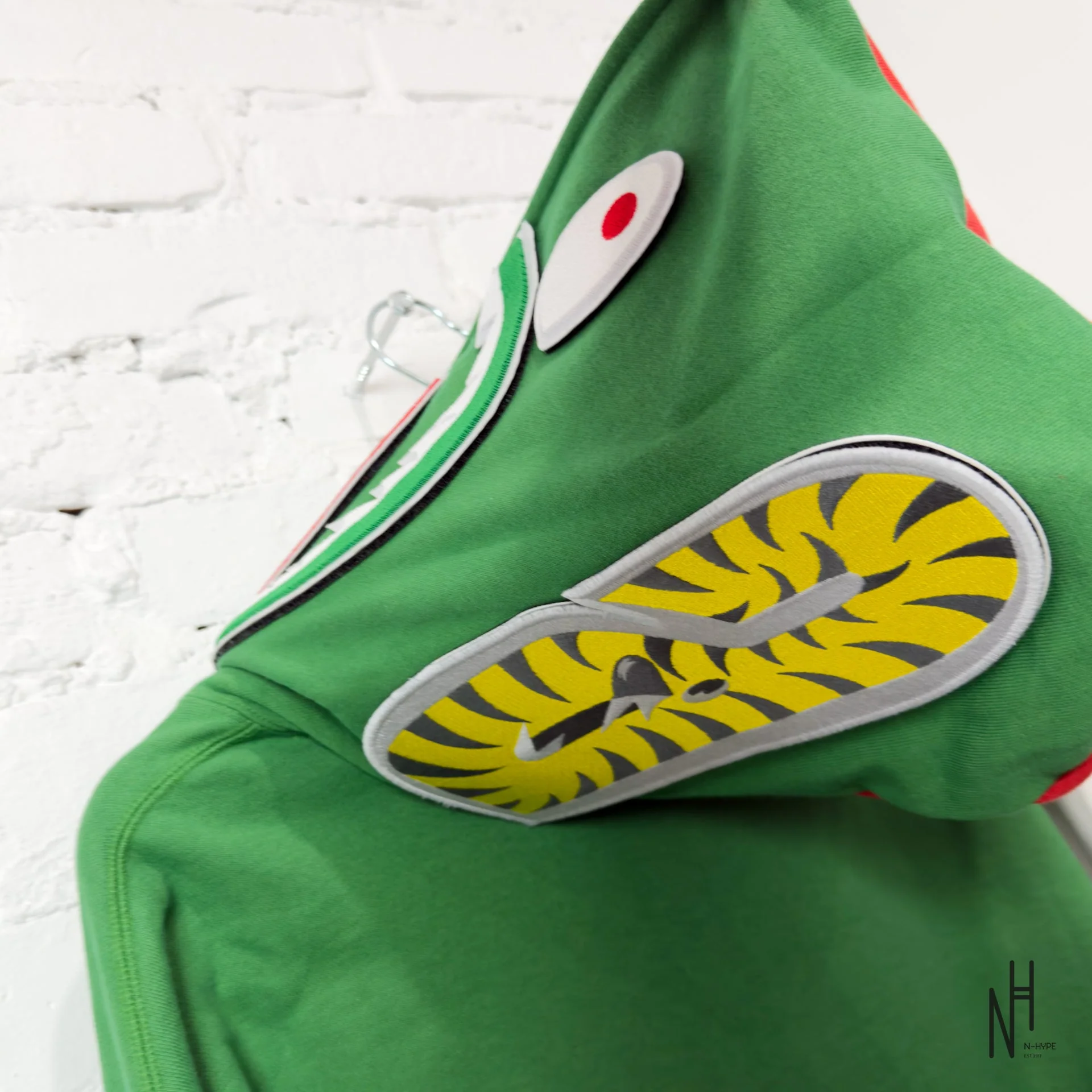 BAPE Shark Full Zip Italy Hoodie Green - Image 8
