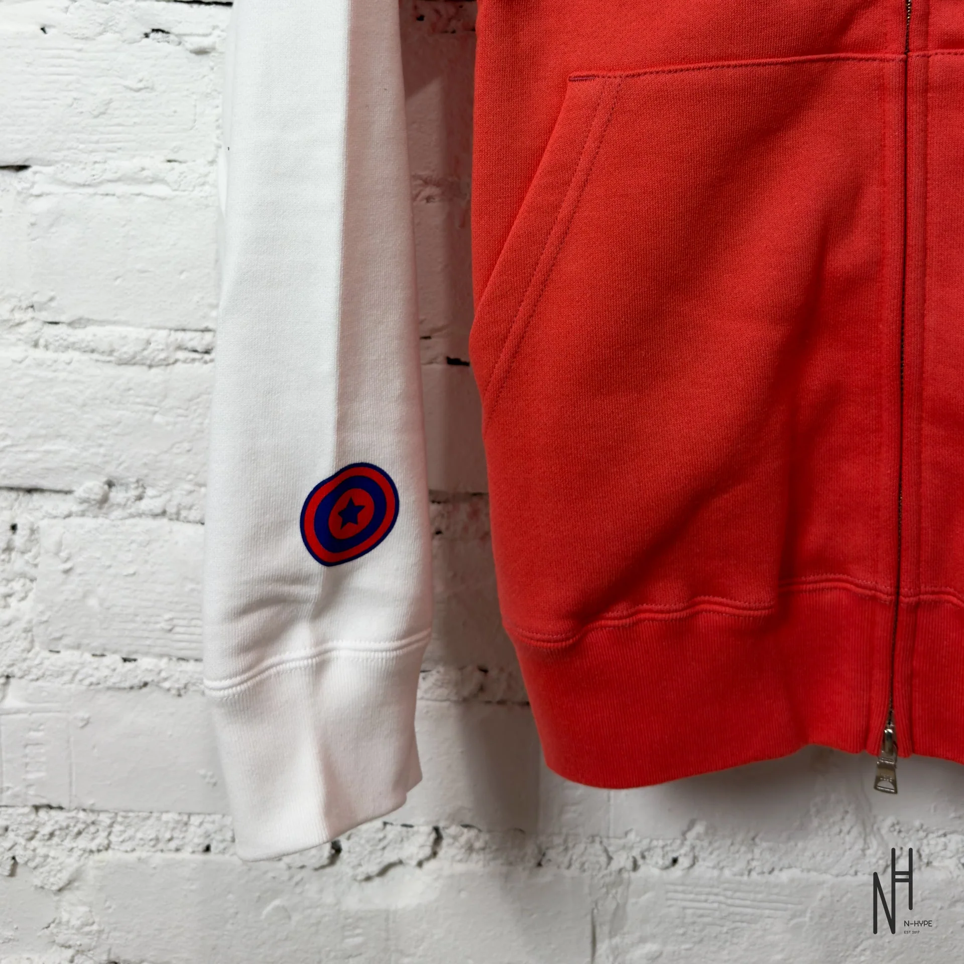 BAPE Shark Full Zip Japan Hoodie Red - Image 3