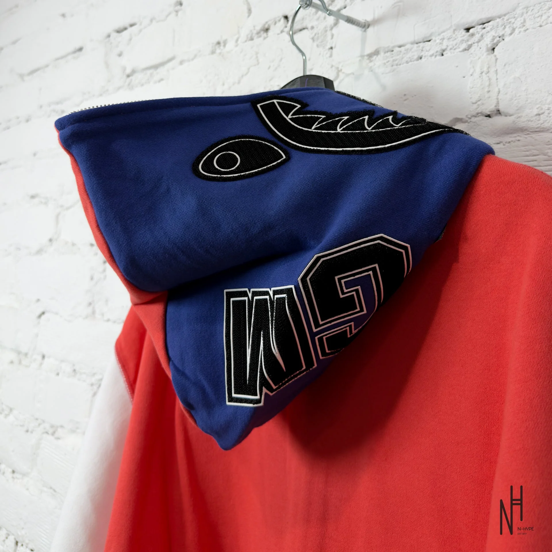 BAPE Shark Full Zip Japan Hoodie Red - Image 9