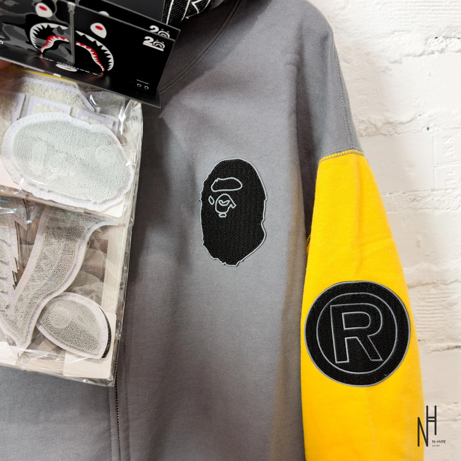 BAPE Shark Full Zip Malaysia Hoodie Gray - Image 4