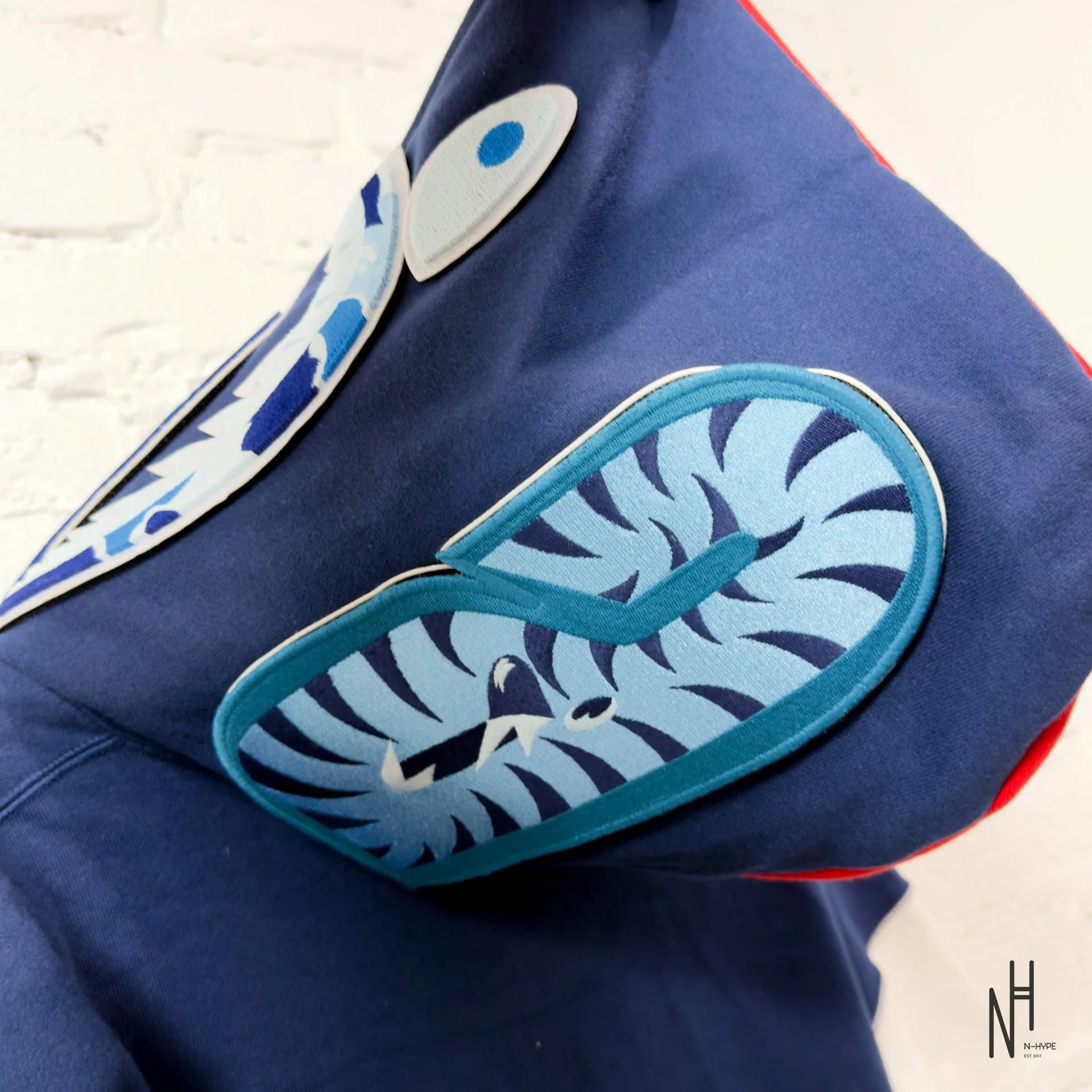 BAPE Shark Full Zip UK Hoodie Red - Image 8